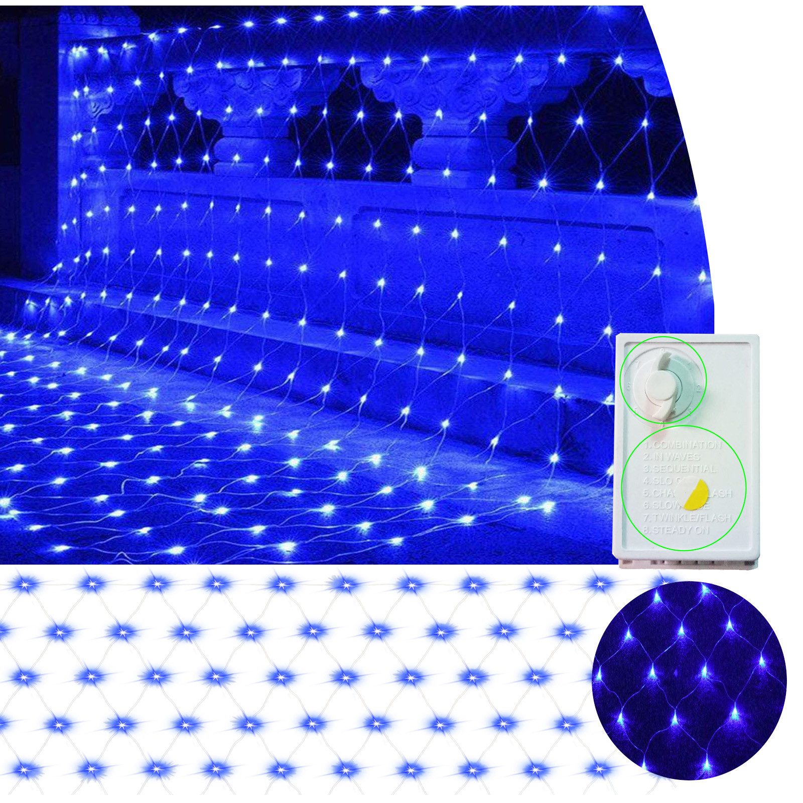 MUPOO LED-Lichternetz 8 Modi LED-Lichtnetz, LED-Lichterkette, günstig online kaufen