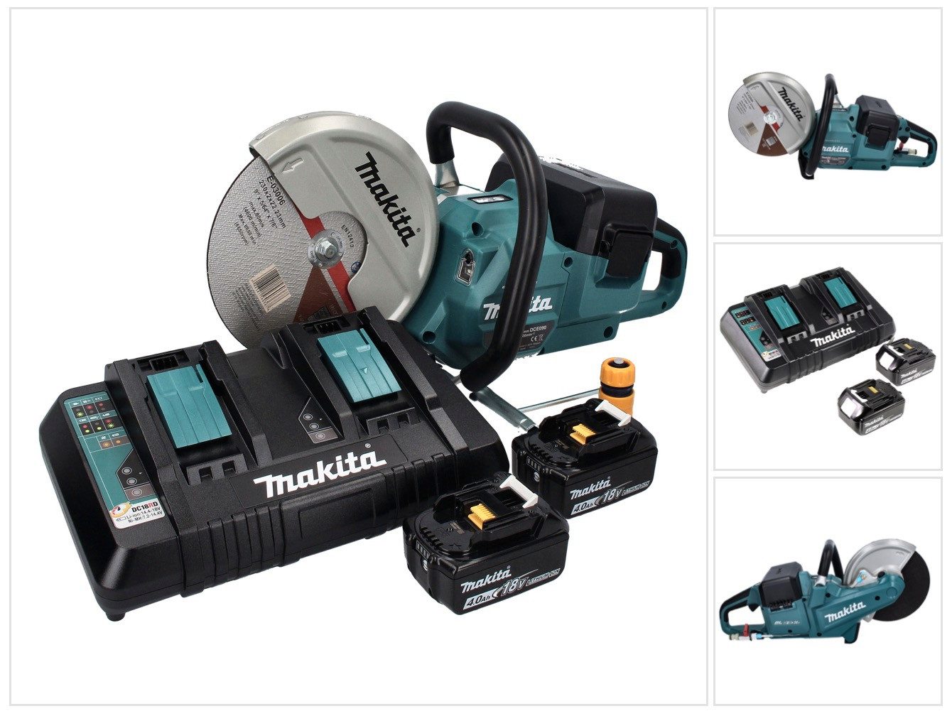 Makita Akku-Trennschleifer DCE 090 PM2X1 Akku Trennschleifer 36 V (2x 18 V) 230 mm Brushless