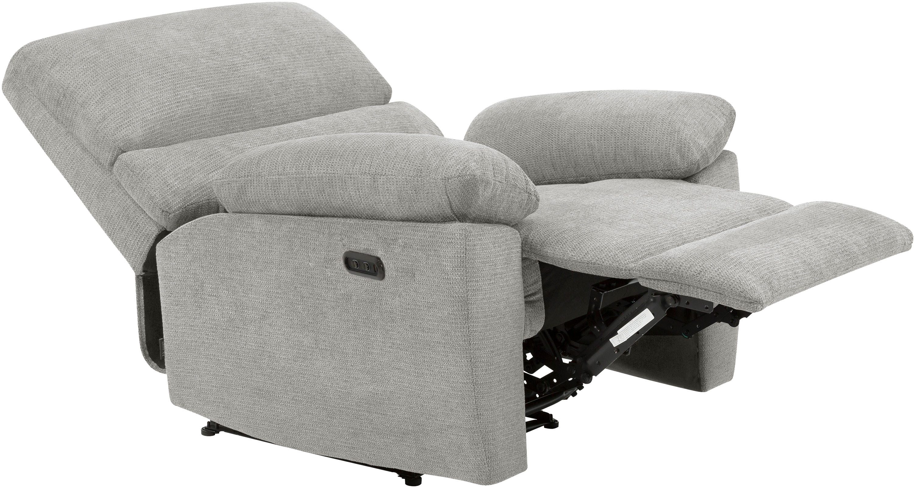 Home affaire Relaxsessel LANNOY, TV-Sessel, elektr. o. manuelle Relaxfunktion, USB A/C, Sessel mit Liegefunktion 105°-150°, Federkernpolsterung