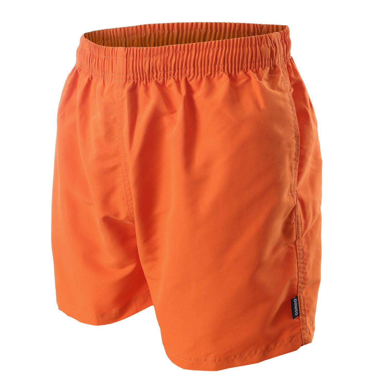 und Badehose Badeshorts mit (1 Orange Taschen Herren Badehose Mesh-Futter Stück) OAHOO Burnt