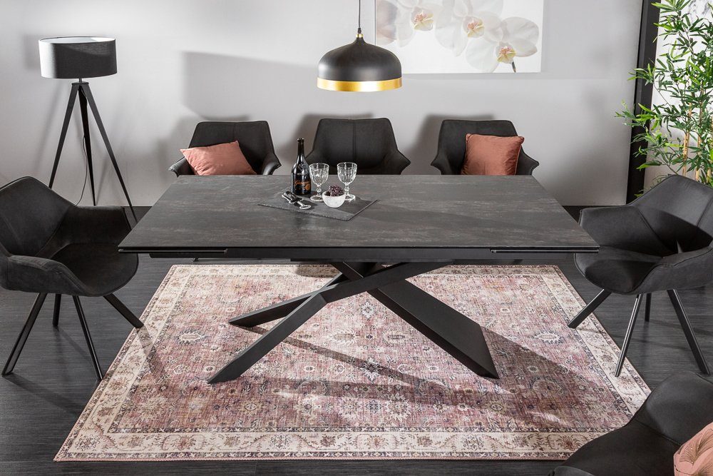 riess-ambiente Esstisch EUPHORIA 180-220-260cm anthrazit - Lava-Design, Keramik made in Italy (Einzelartikel, 1-St), 3 Auszugsstufen für bis zu 12 Personen – id – Bild 3 von 5