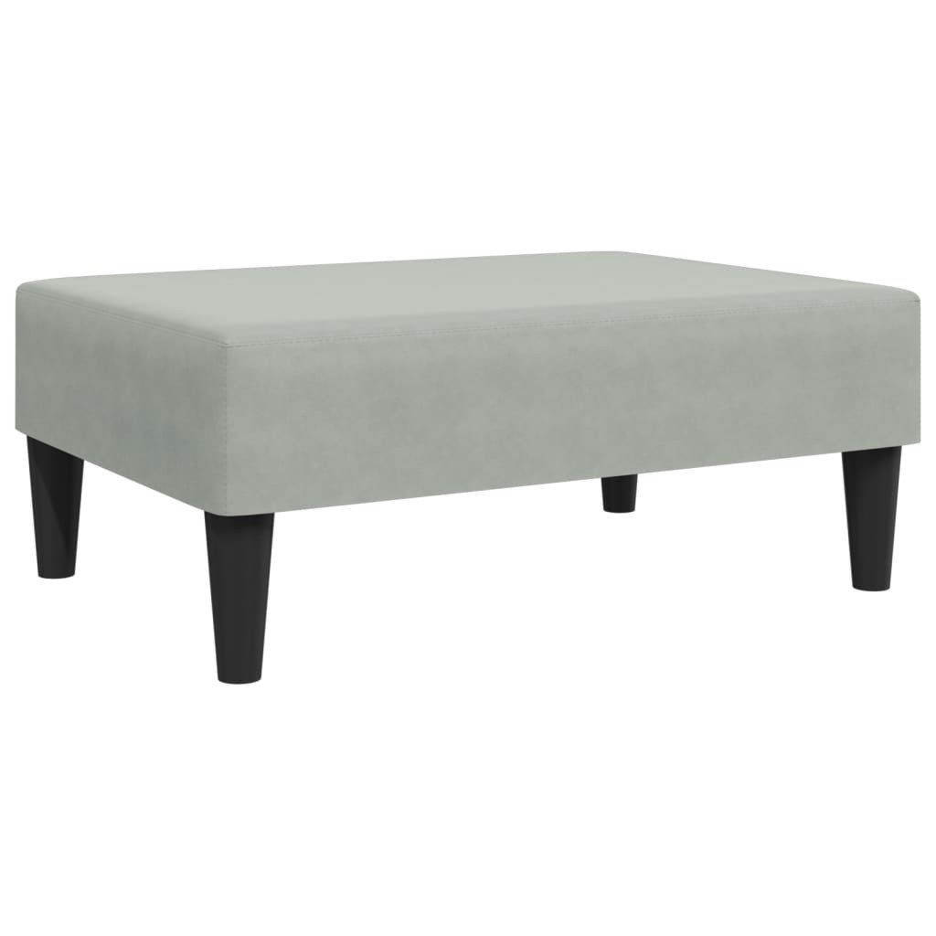 vidaXL Polsterhocker Fußhocker Hellgrau 77x55x31 cm Samt (1 St)