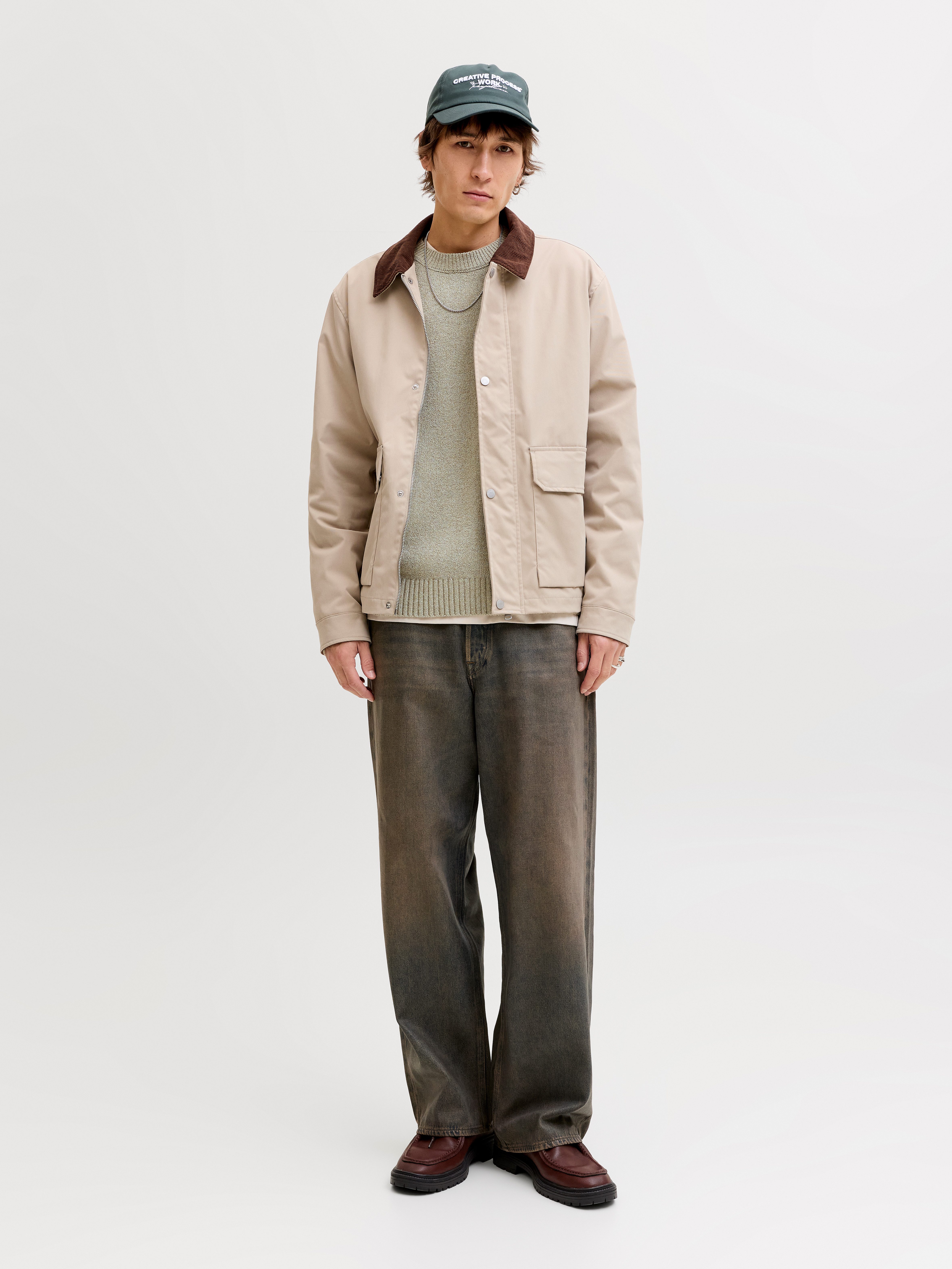 Jack & Jones Rundhalspullover JORNORREBRO CATSKILLS KNIT CREW NECK SN