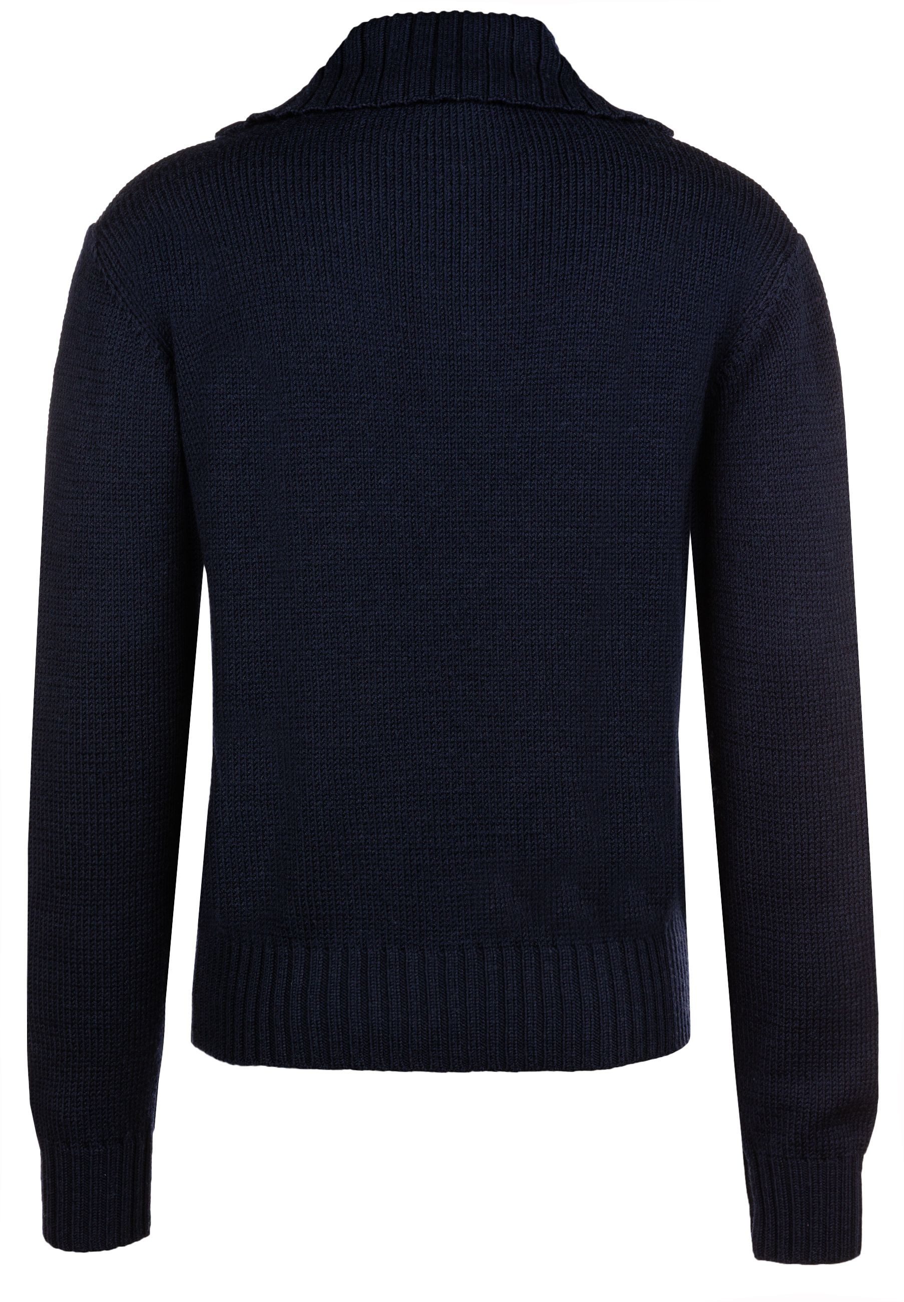 BALDESSARINI Strickpullover mit Troyer-Kragen (1-tlg)
