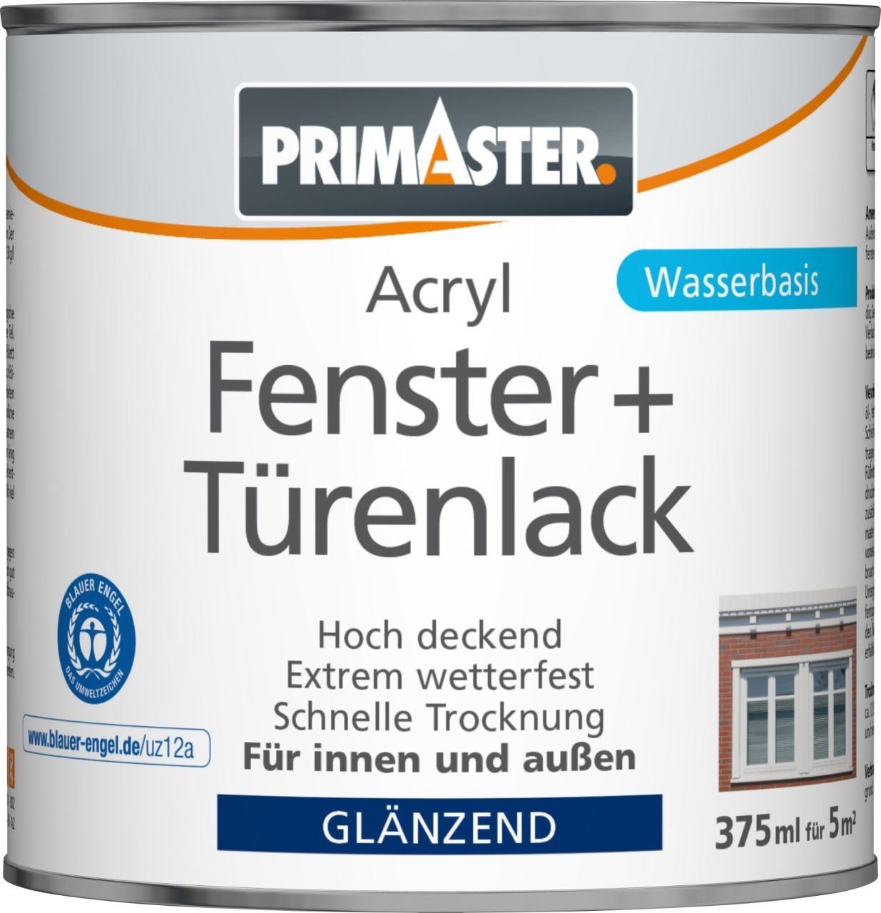 Primaster Lack Primaster Acryl Fenster- und Türenlack 375 ml weiß