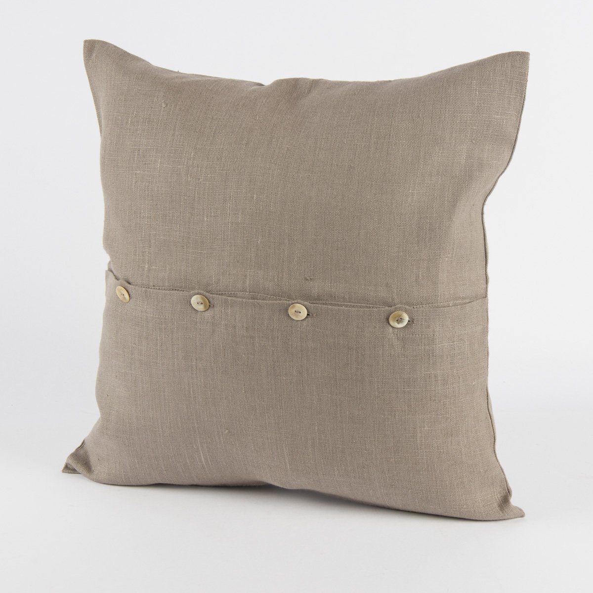 Dekokissen Leinenkissen Leinenhülle Подушкиhülle Erik mit Knöpfen steingrau