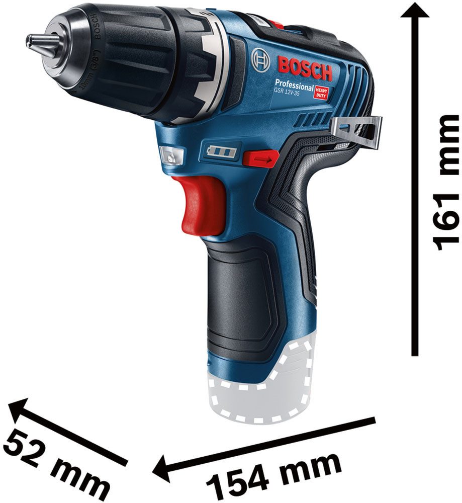 Bosch Professional Akku-Bohrschrauber »GSR 12V-35«, ohne Akku, ohne Ladegerät