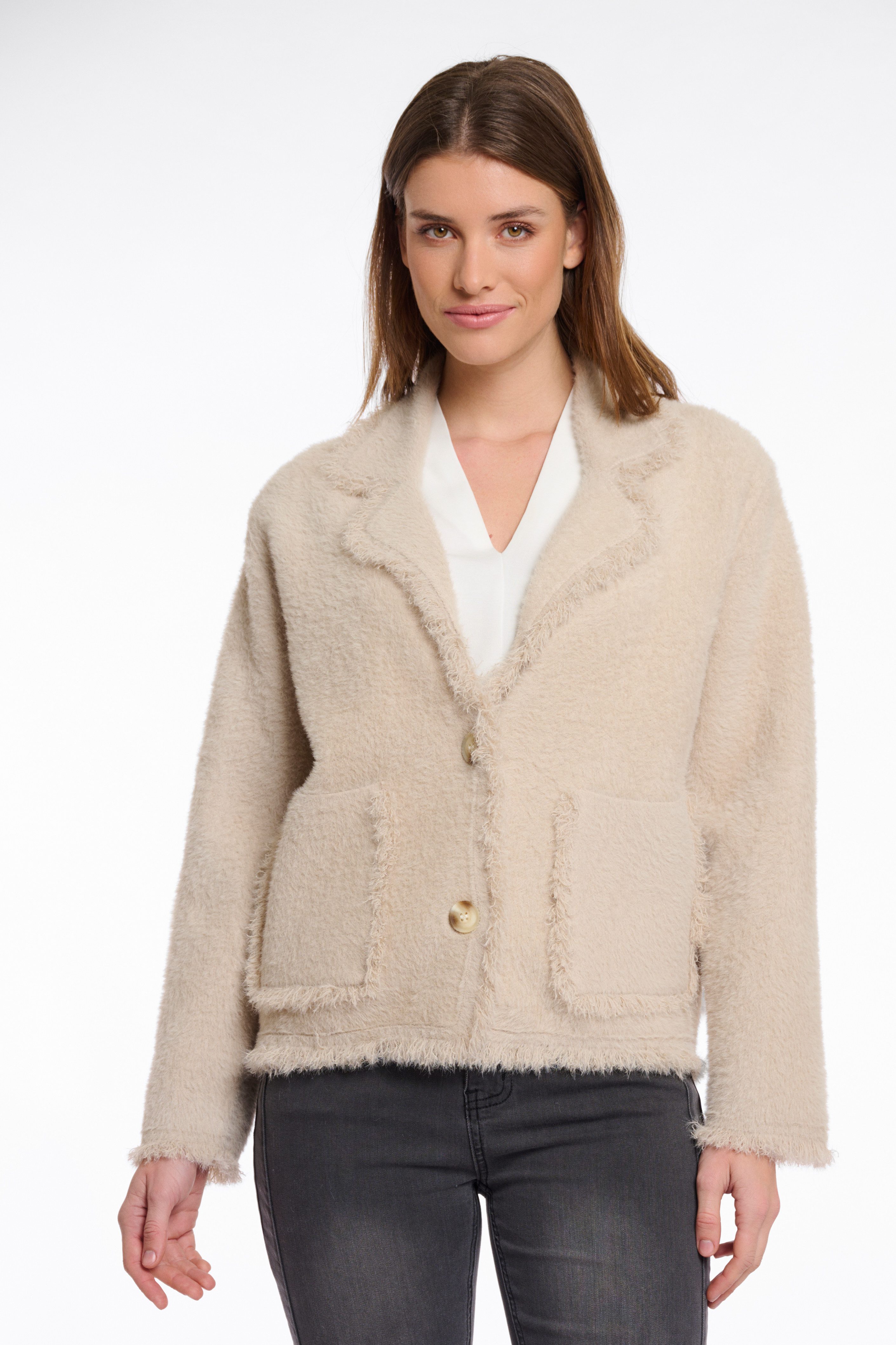 Rino & Pelle Bouclèjacke mit Revers günstig online kaufen