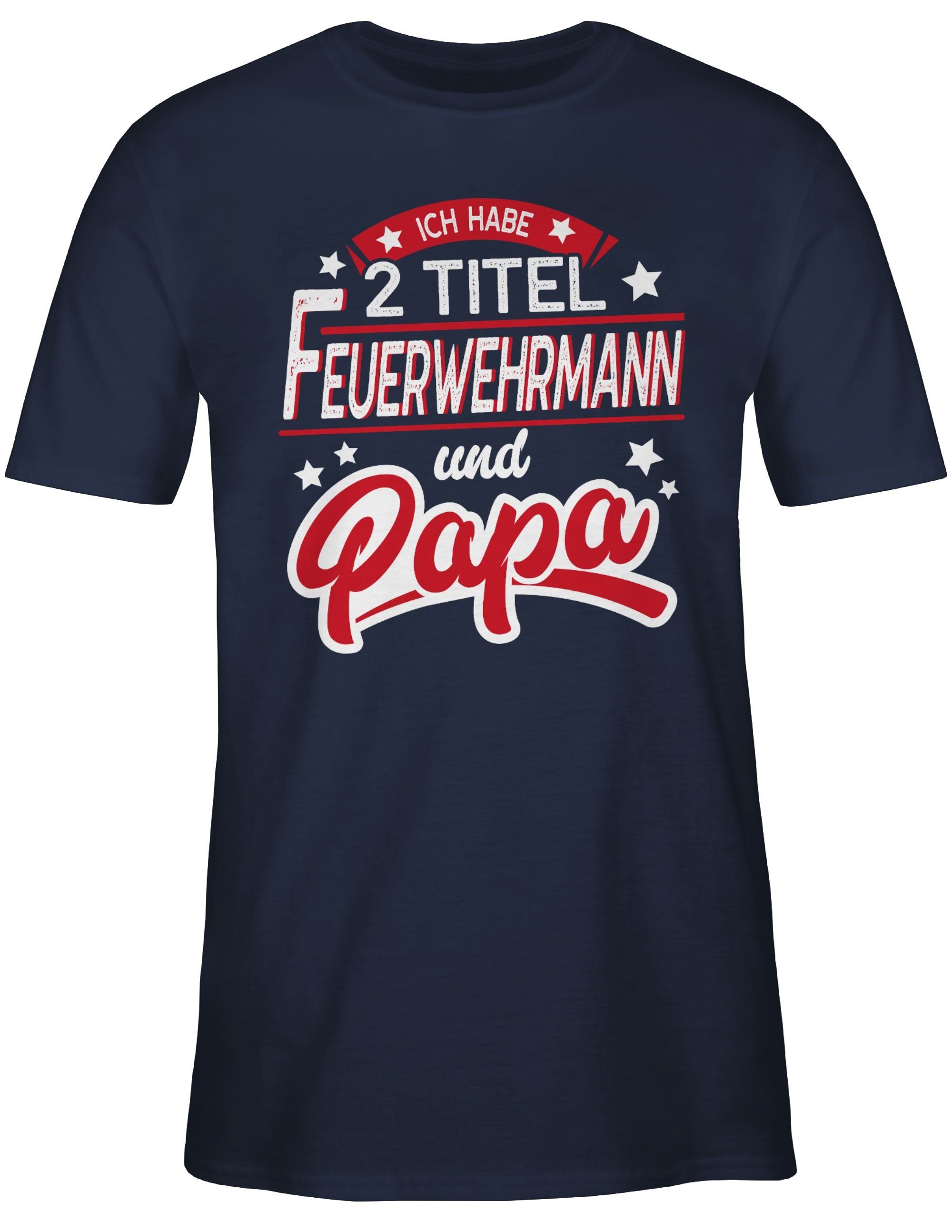 T-Shirt Papa und Feuerwehrmann