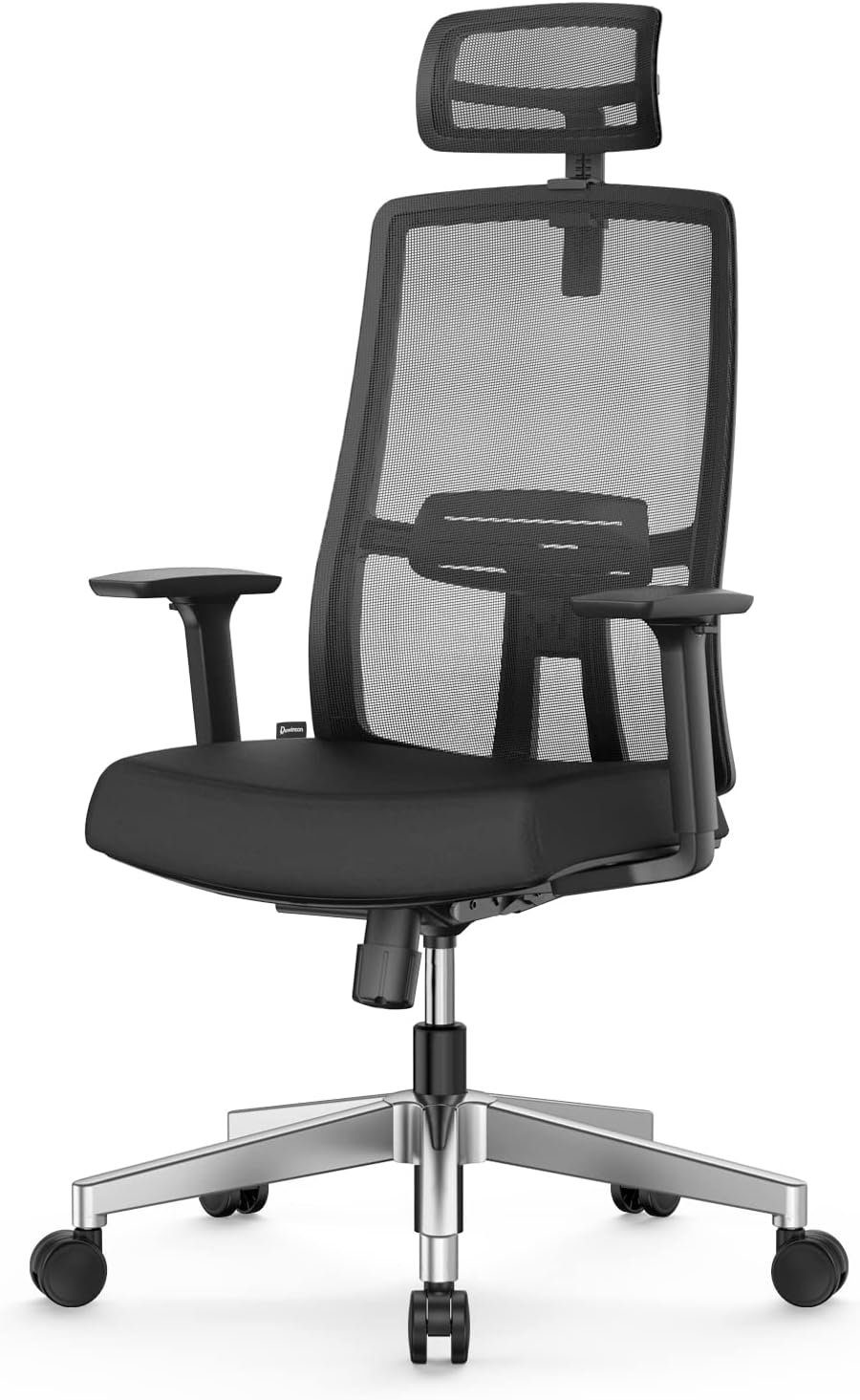 FelixKing Bürostuhl (Ergonomischer Burostuhl,Schreibtischstuhl mit Verstellbarer Sitz), Ergonomischer Bürostuhl Kopfstütze Und Gepolsterter Lordosenstütze