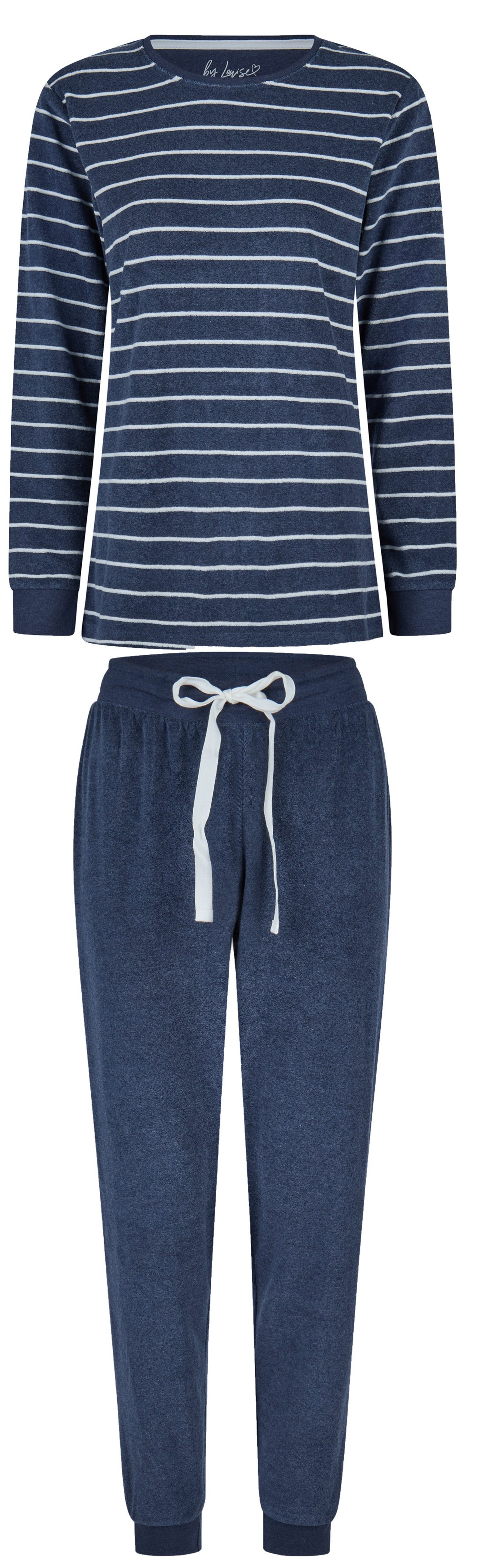 By Louise Schlafanzug Damen Frottee Pyjama (2 tlg) kuschelige Qualität günstig online kaufen