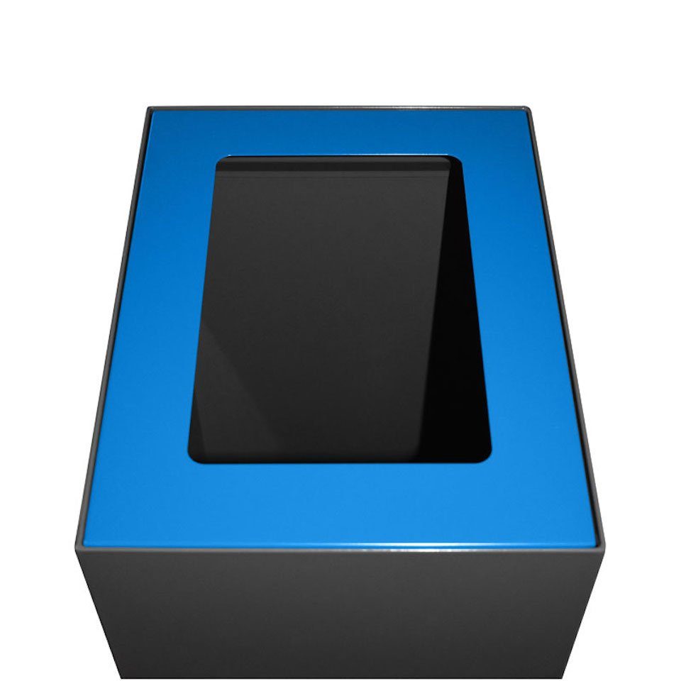 PROREGAL® Mülltrennsystem Deckel für modulare Abfalltrennanlage mit 60 L, Anthrazit Blau