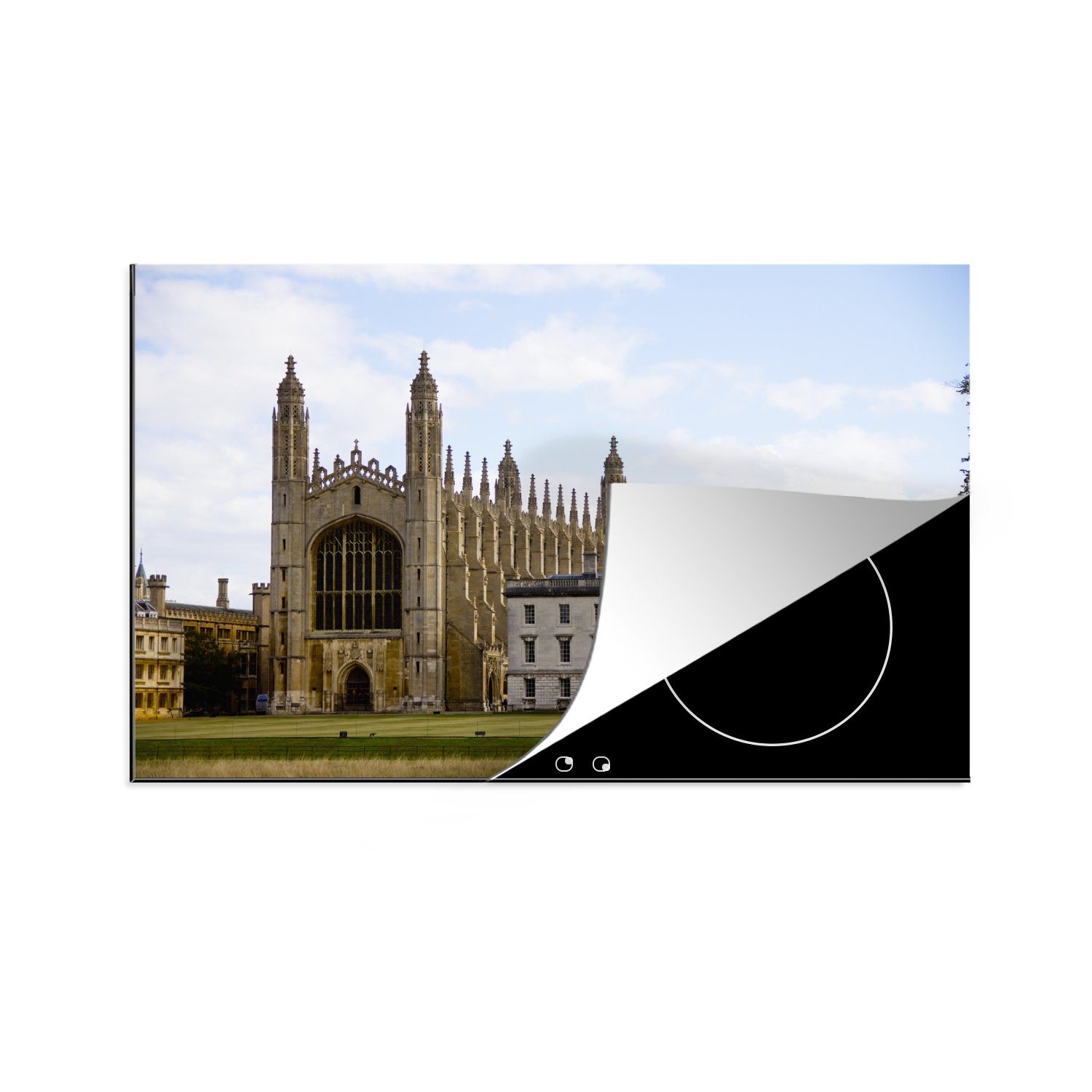 MuchoWow Herdblende-/Abdeckplatte Bild der Universität von Cambridge, Vinyl, (1 tlg), 81x52 cm, Induktionskochfeld Schutz für die küche, Ceranfeldabdeckung