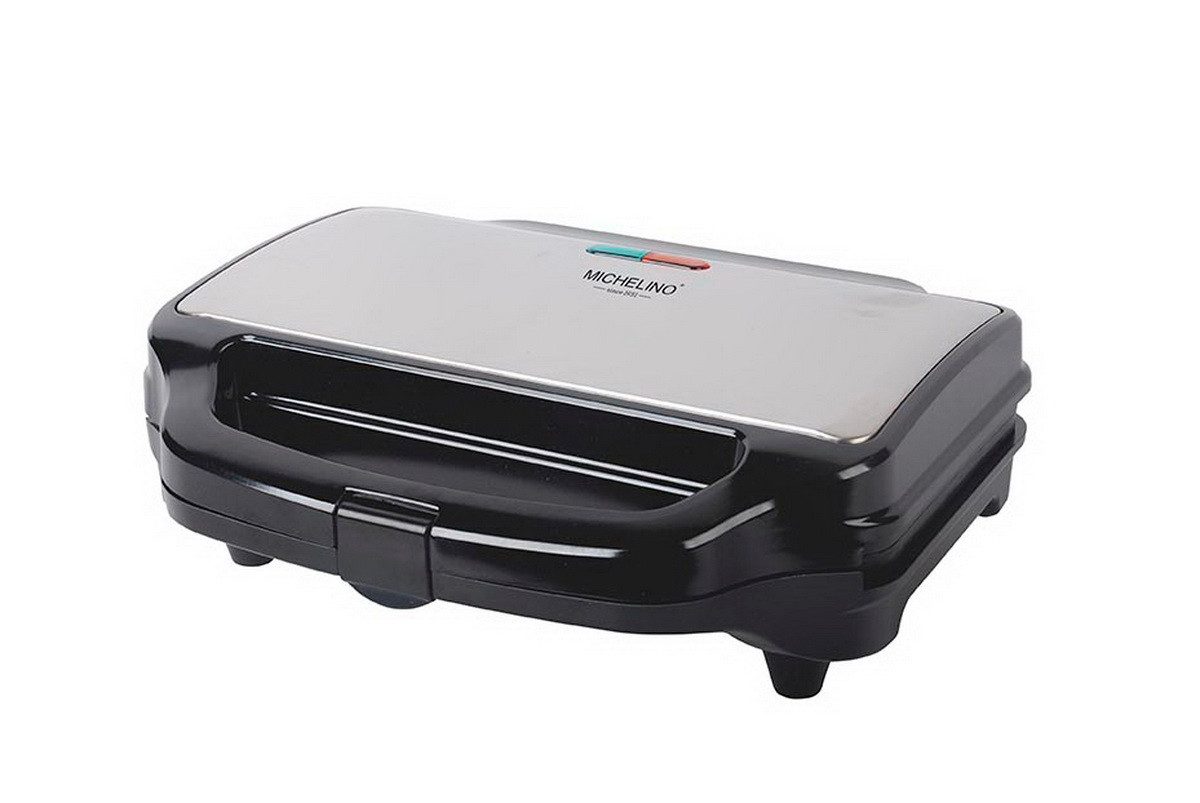 Michelino Sandwichmaker XXL Sandwich-Toaster Sandwichautomat Toast-Maker, 900,00 W, für Scheiben bis zu 14 x 14 cm