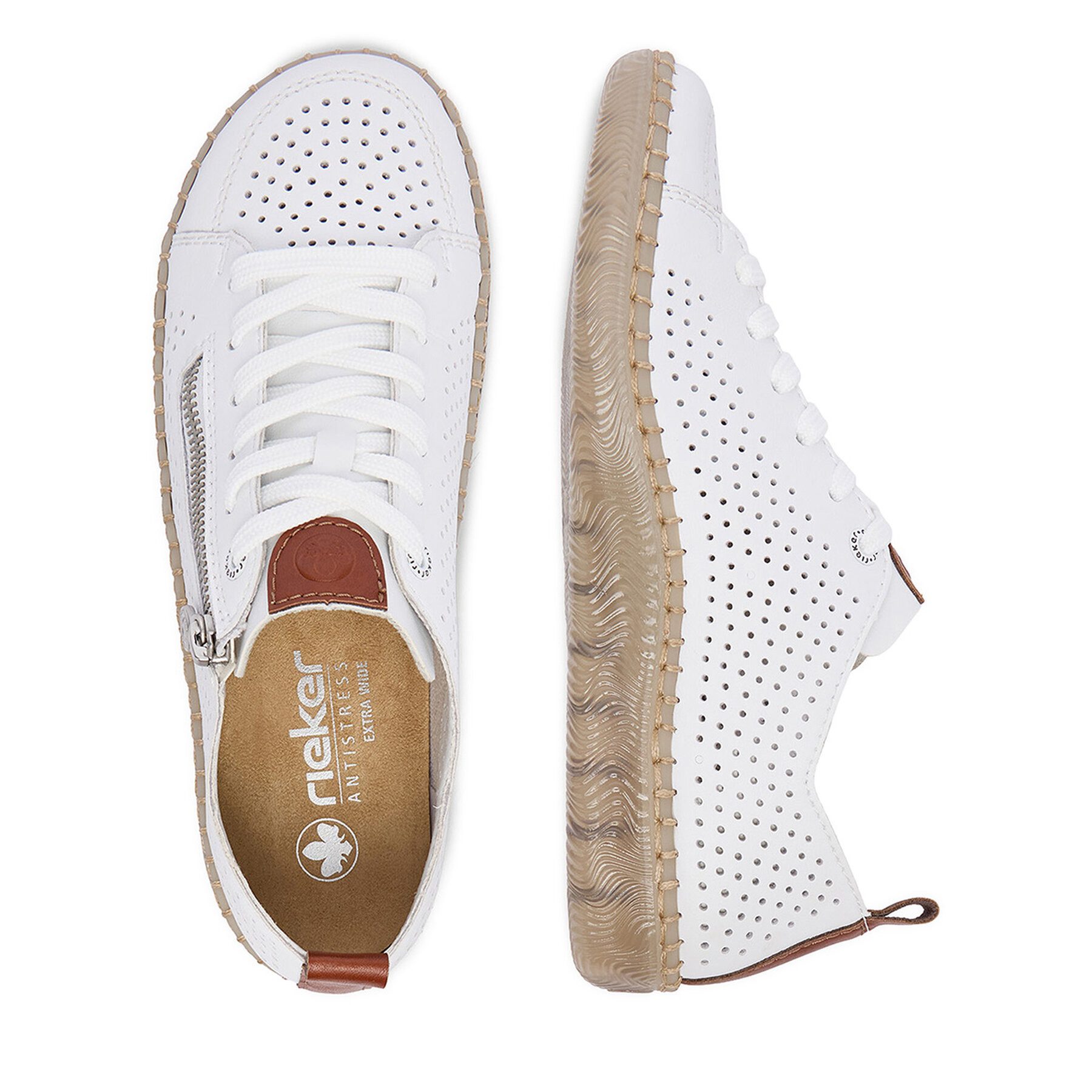 Rieker Rieker Damen-Sneaker, weiß Stiefel