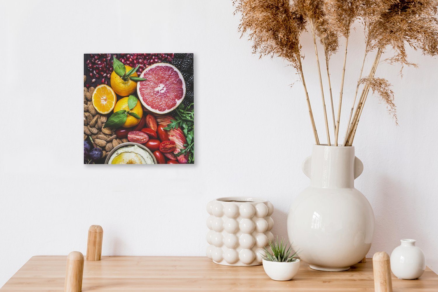 - Farben, Obst Leinwand Gemüse St), Wohnzimmer - (1 für Schlafzimmer Bilder OneMillionCanvasses® Leinwandbild