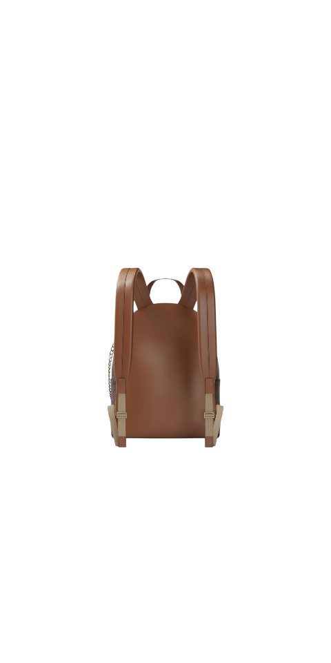 MICHAEL KORS Freizeitrucksack Michael Kors Slater Medium Rucksack Logo-Print Canvas Gold Braun