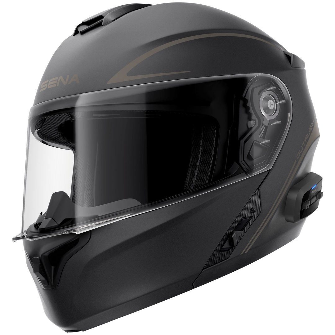 Sena Motorradhelm Outrush R Bluetooth Klapphelm, Vorbereitet Für Kommunikationssystem,integriertes Sonnenvisier