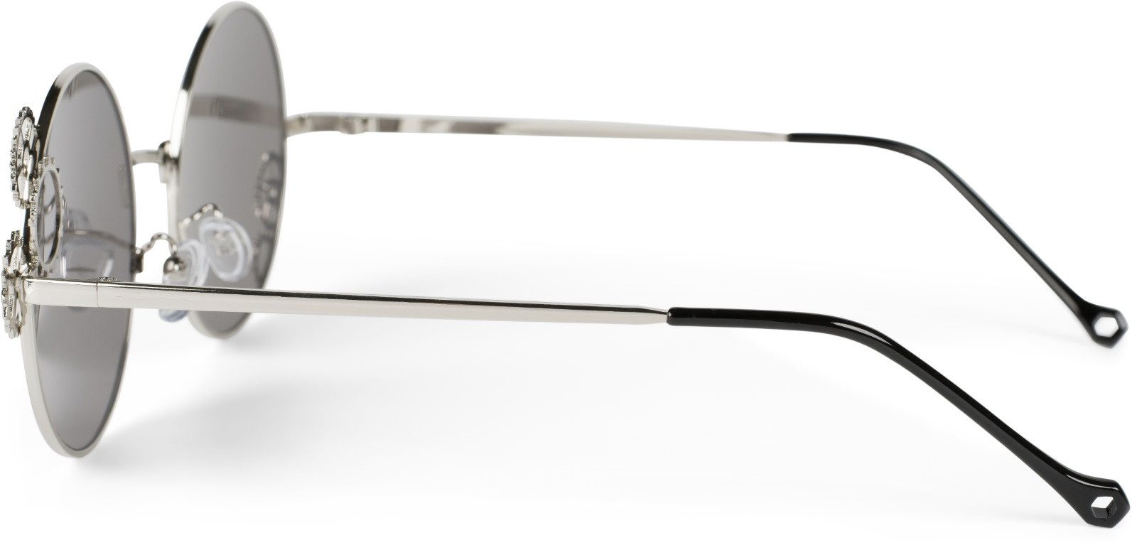styleBREAKER Sonnenbrille Runde Sonnenbrille mit Zahnrad Applikation (1-St) Gradient