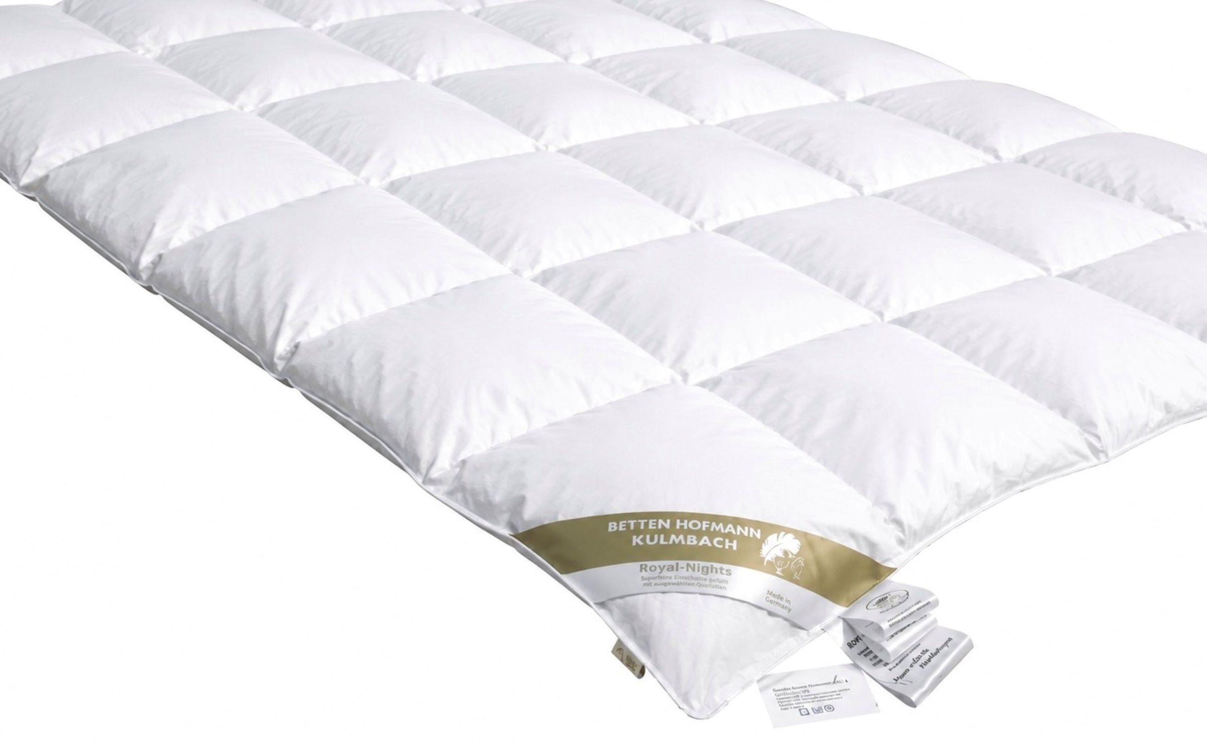 Betten Hofmann Gänsedaunenbettdecke Betten Hofmann White Sibiria Schneegänseflaum Daunendecke 6x7 240x220, Füllung: 100% Gänsedaunen, Bezug: 100% Baumwolle, exklusive, warme Ganzjahresdecke, made in Germany