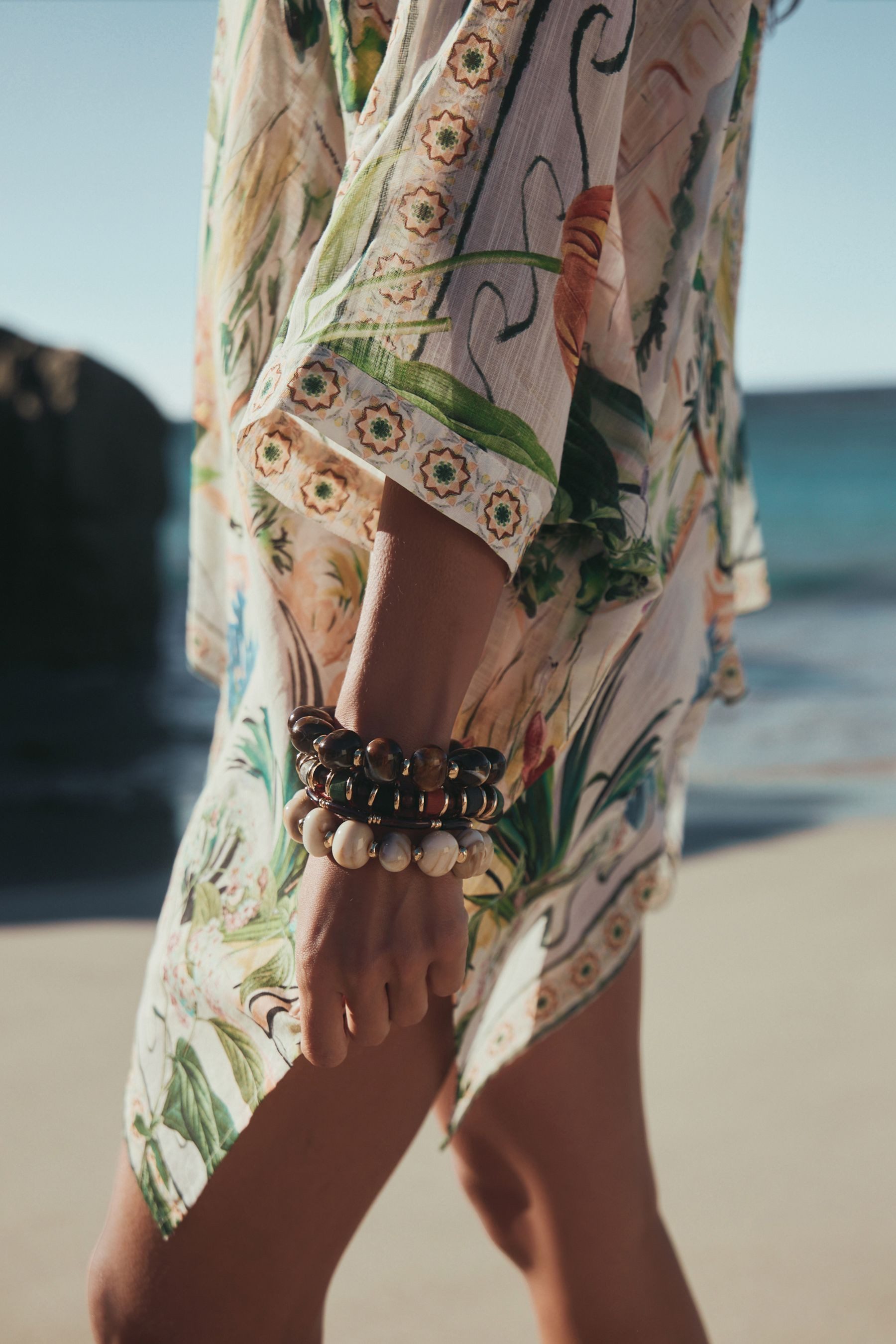 Next Kaftan Kaftanhemd-Cover-up mit Print (1-tlg)