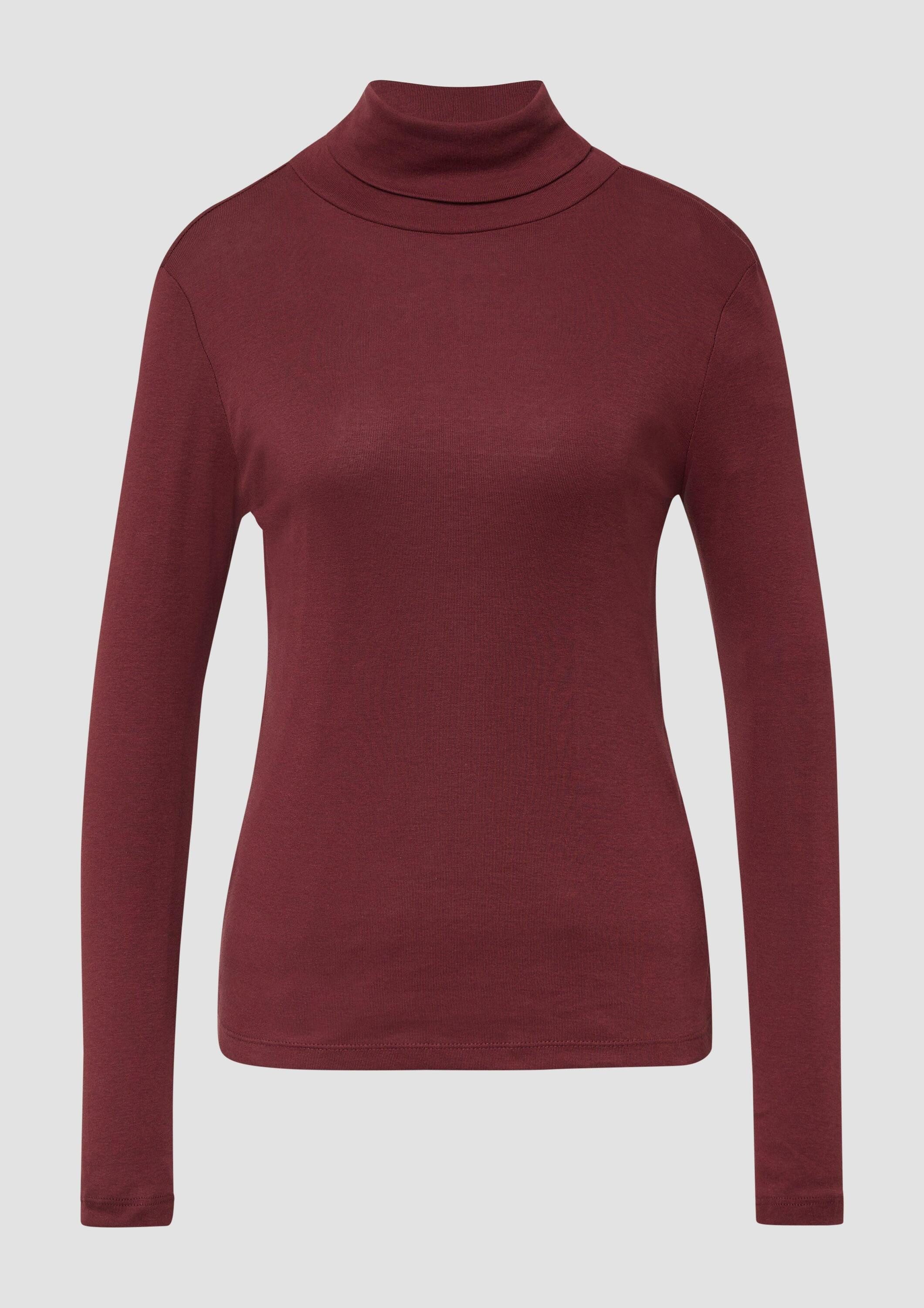 s.Oliver Langarmshirt T-Shirt Longsleeve im Slim Fit mit Rollkragen