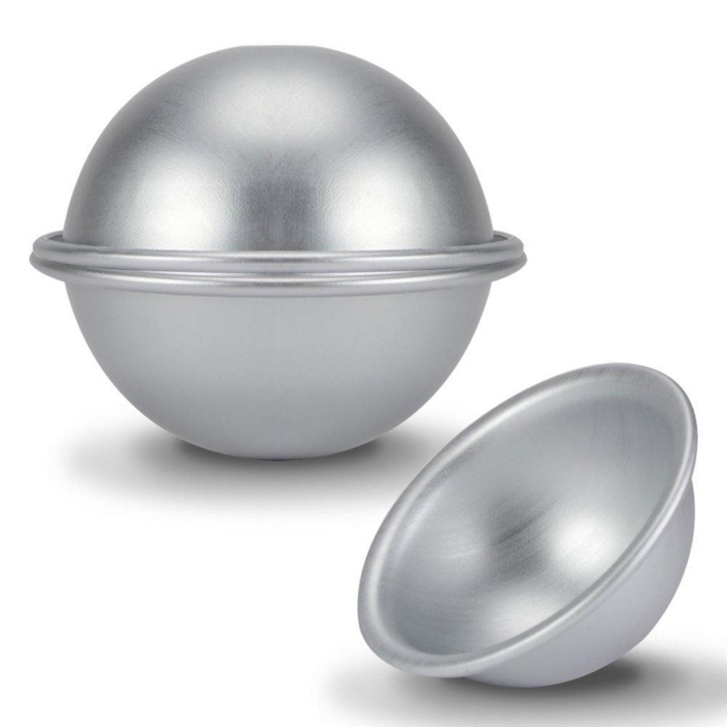 LuxusKollektion Backform Kuchenform Halbkugel Aluminium 9cm, (4-tlg)