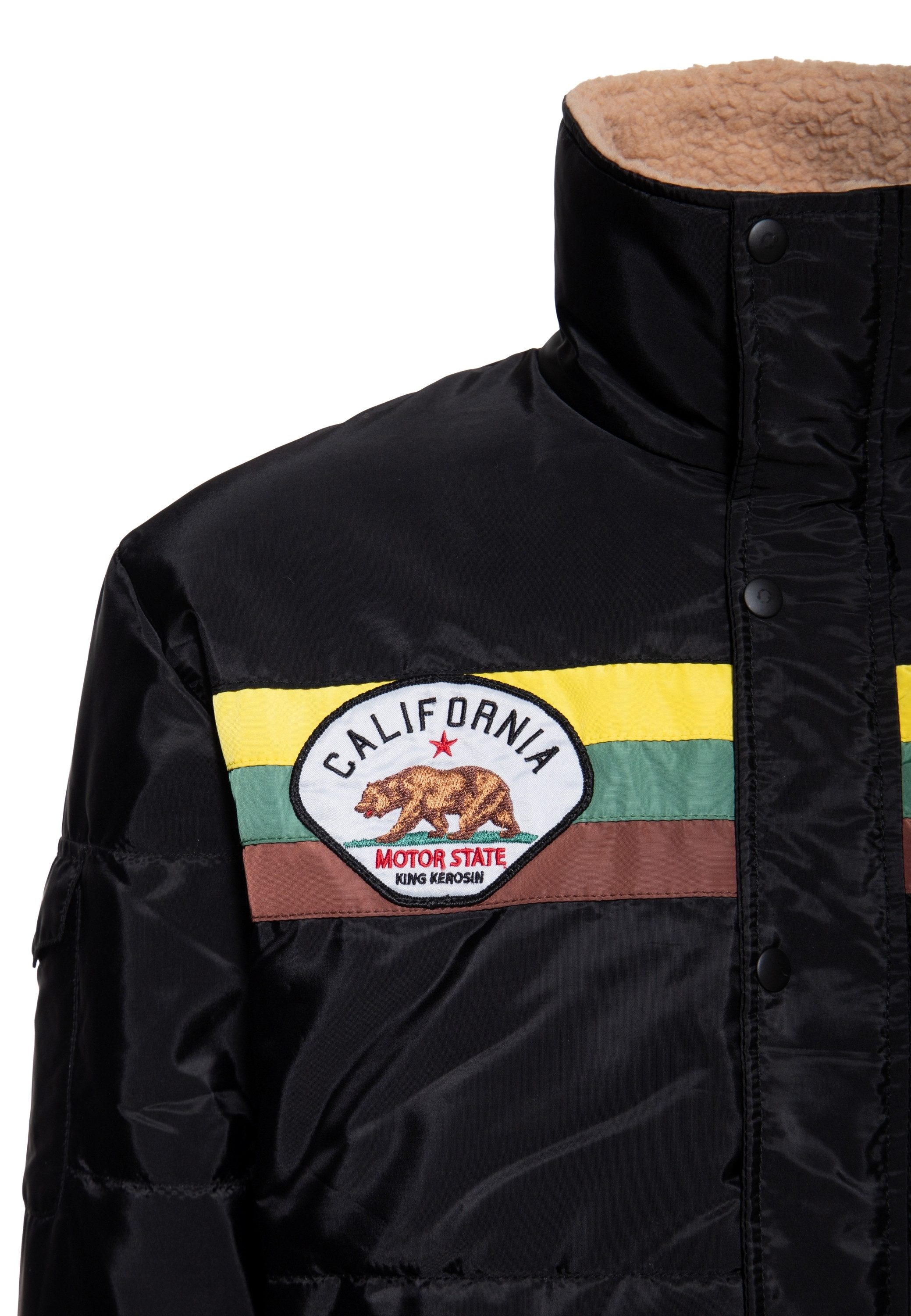 KingKerosin Winterjacke California (1-St) mit Teddykragen