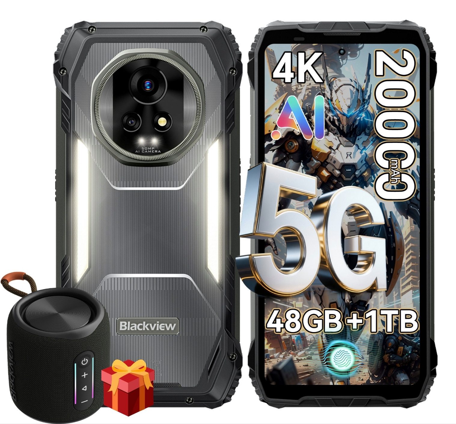 blackview XPLORE 2: 3,2K AMOLED & 120W-Ladung – Robustes Leistungsflagschiff Smartphone (6.73 Zoll, 256 GB Speicherplatz, 50 MP Kamera, 6.73", 120Hz, 4K, 5G, 20000mAh& 120W, Dual 50MP+20MP)