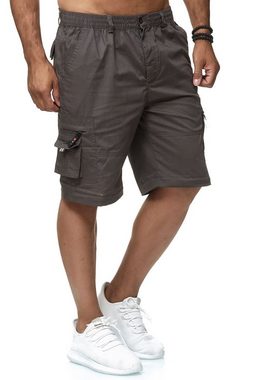 LMC Cargoshorts Cargo Shorts Zip Hose 3/4 Schlupfhose Verstellbare Beinlänge (1-tlg) 2804 in Grau