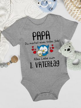 Shirtracer Shirtbody 1. Vatertag - Papa du machst einen tollen Job Geschenk Vatertag Baby