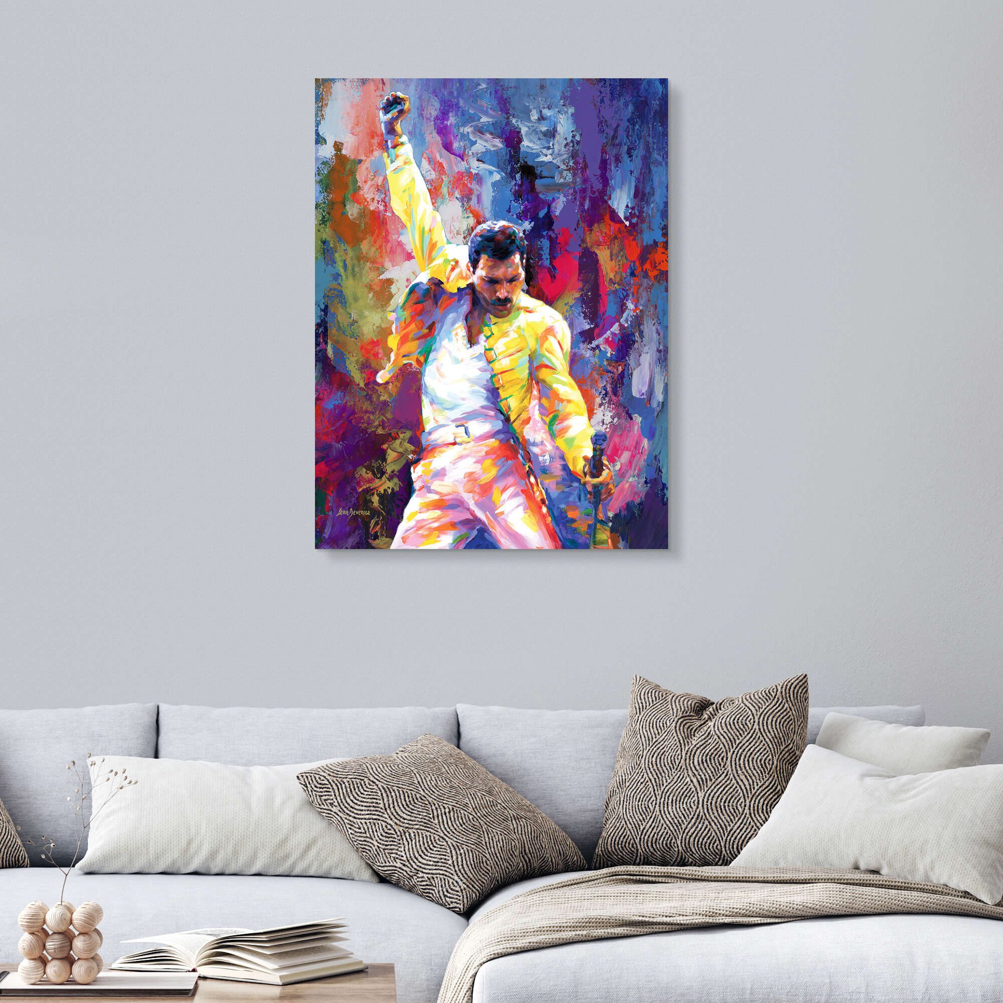 Posterlounge Wandbild Freddie Mercury Pop Art Porträt, Leon Devenice, erhältlich als Poster, Leinwandbild, Wandsticker oder Acrylglasbild – Bild 4 von 5