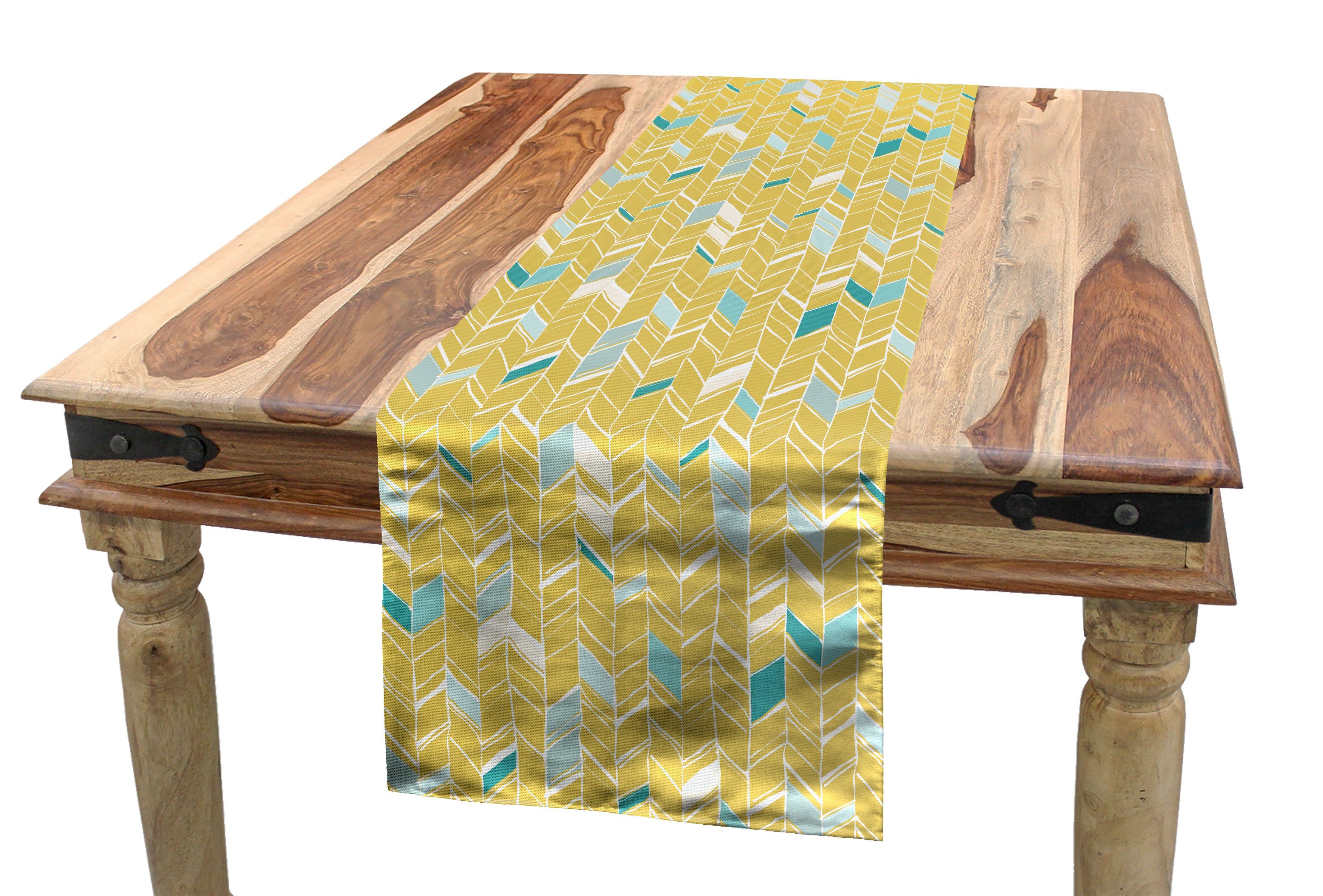Herringbone Rechteckiger Chevron Esszimmer Abakuhaus Tischläufer, Yellow Tischläufer Küche Dekorativer Kunst