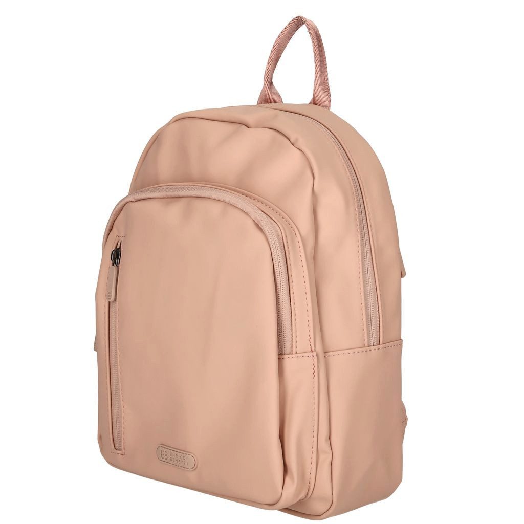 Christian Wippermann Cityrucksack Kleiner Damen Rucksack leder Optik City Bag Tasche (1 tlg), Kunstleder