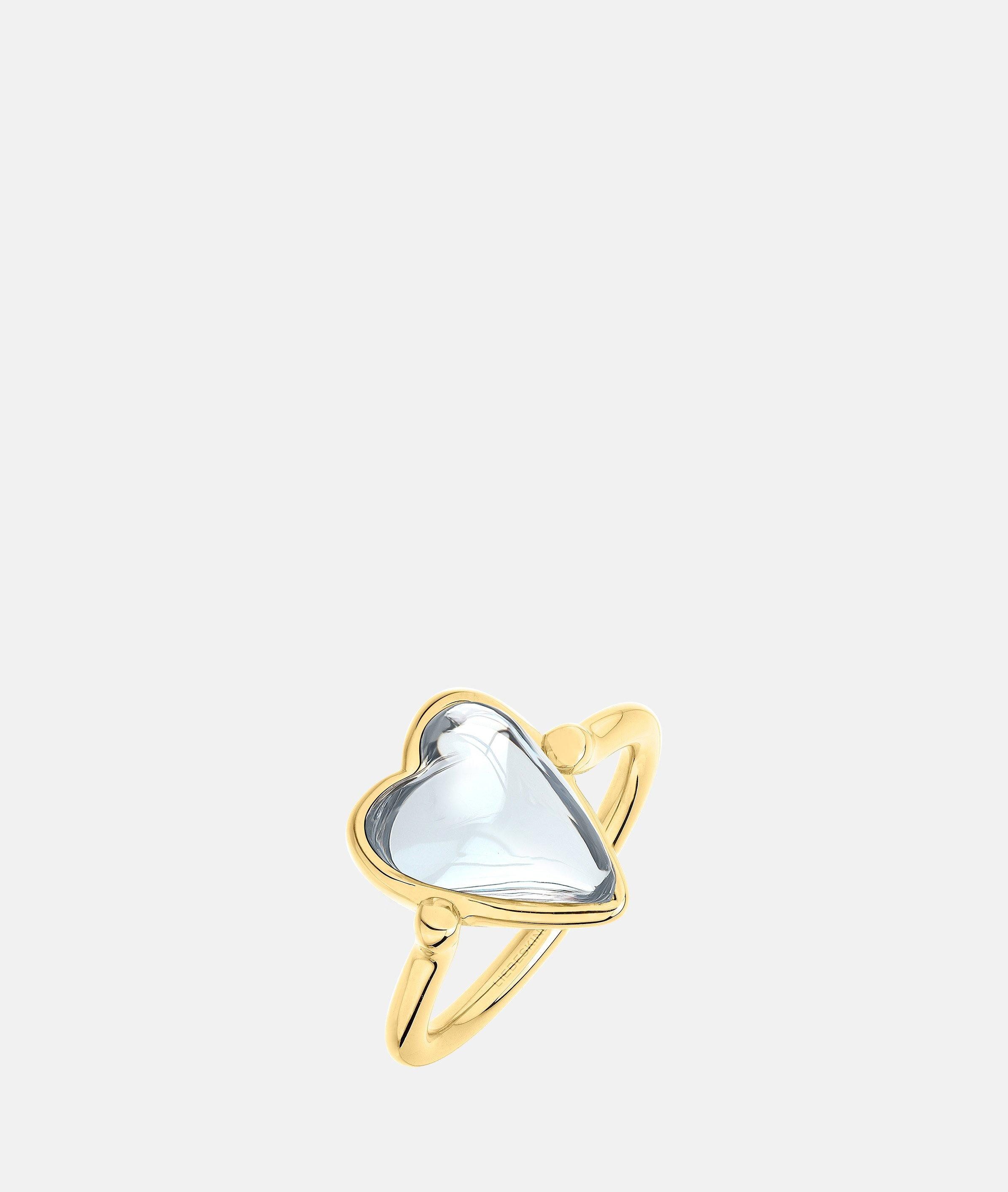 Liebeskind Berlin Fingerring Schmuck Geschenk Glass Heart Ring, mit Glasstein