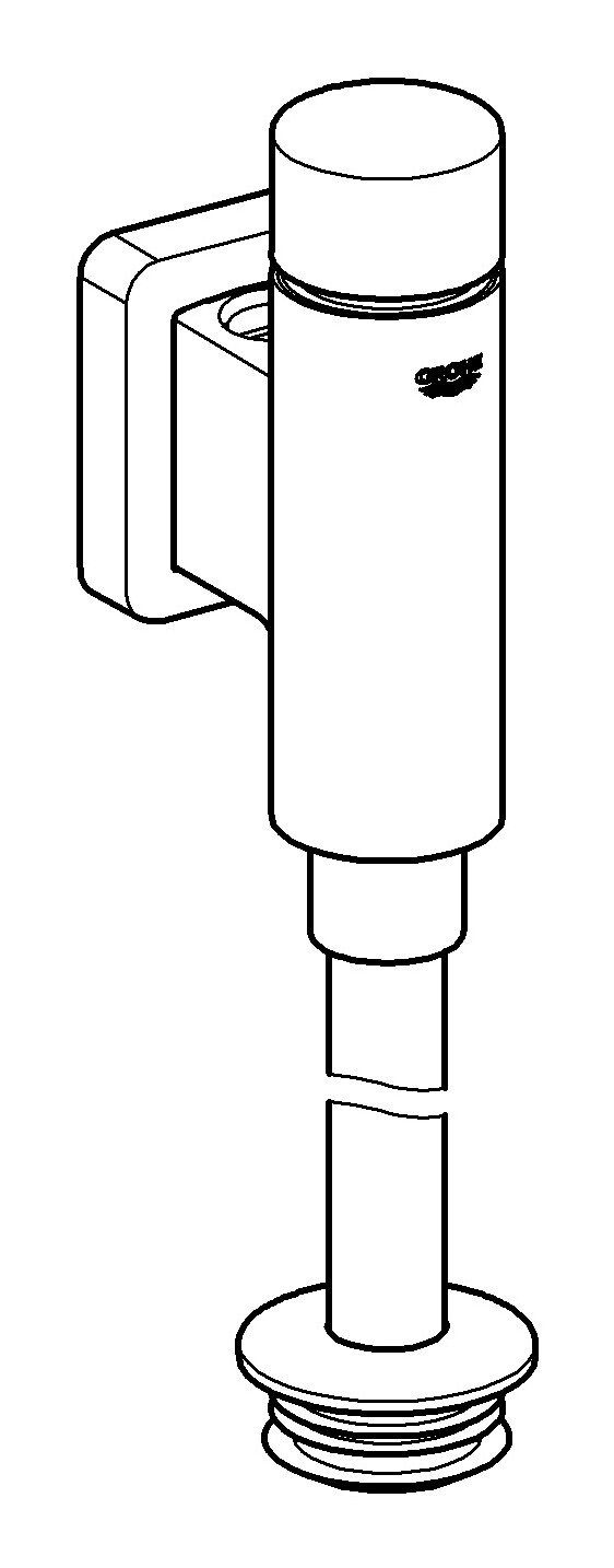 Grohe Urinal-Druckspüler Rondo, Mit integrierter Vorabsperrung - Chrom