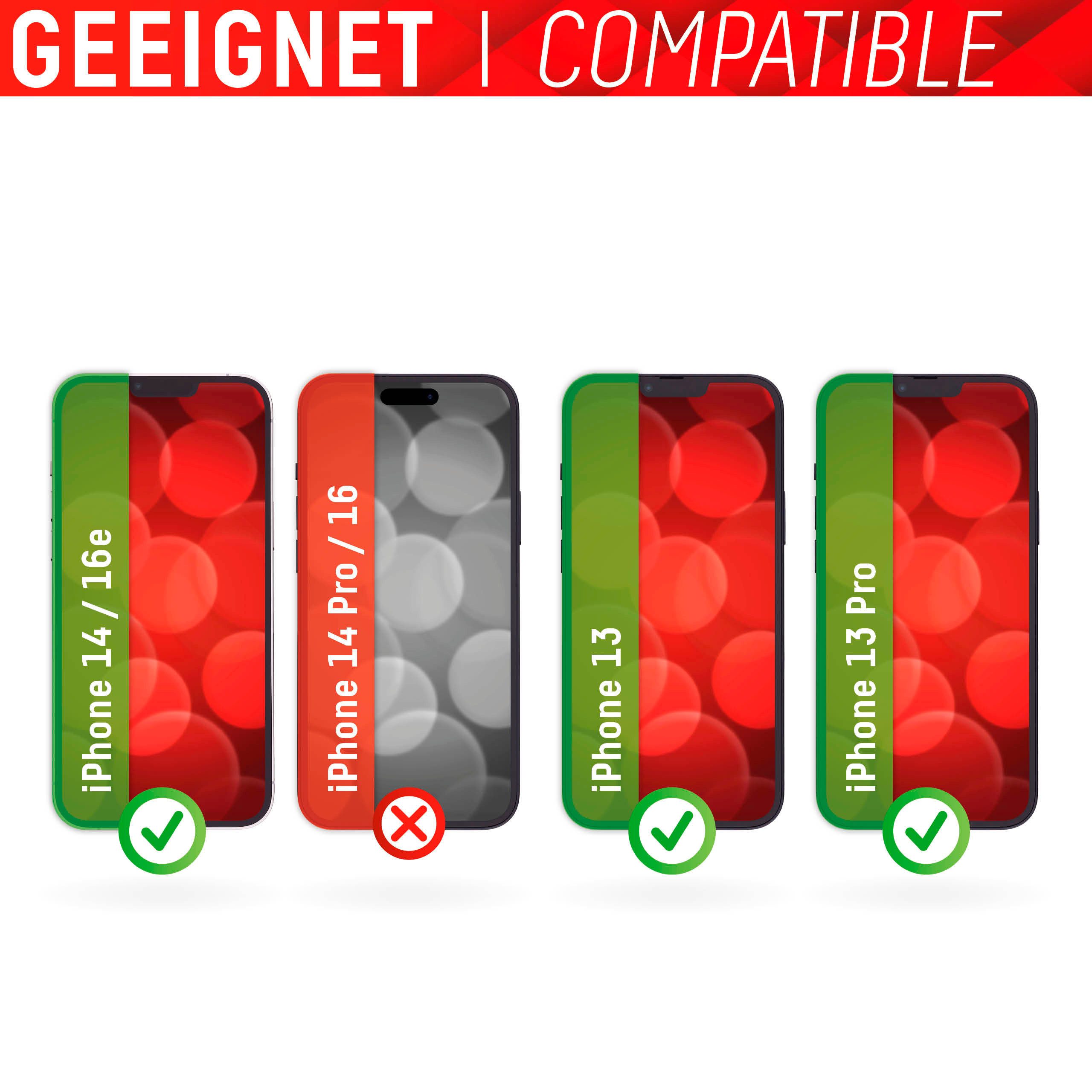 Displex Displayschutzglas Real Glass - iPhone 14 für Apple iPhone 13/13 Pro, Apple iPhone 14, Apple iPhone 16e