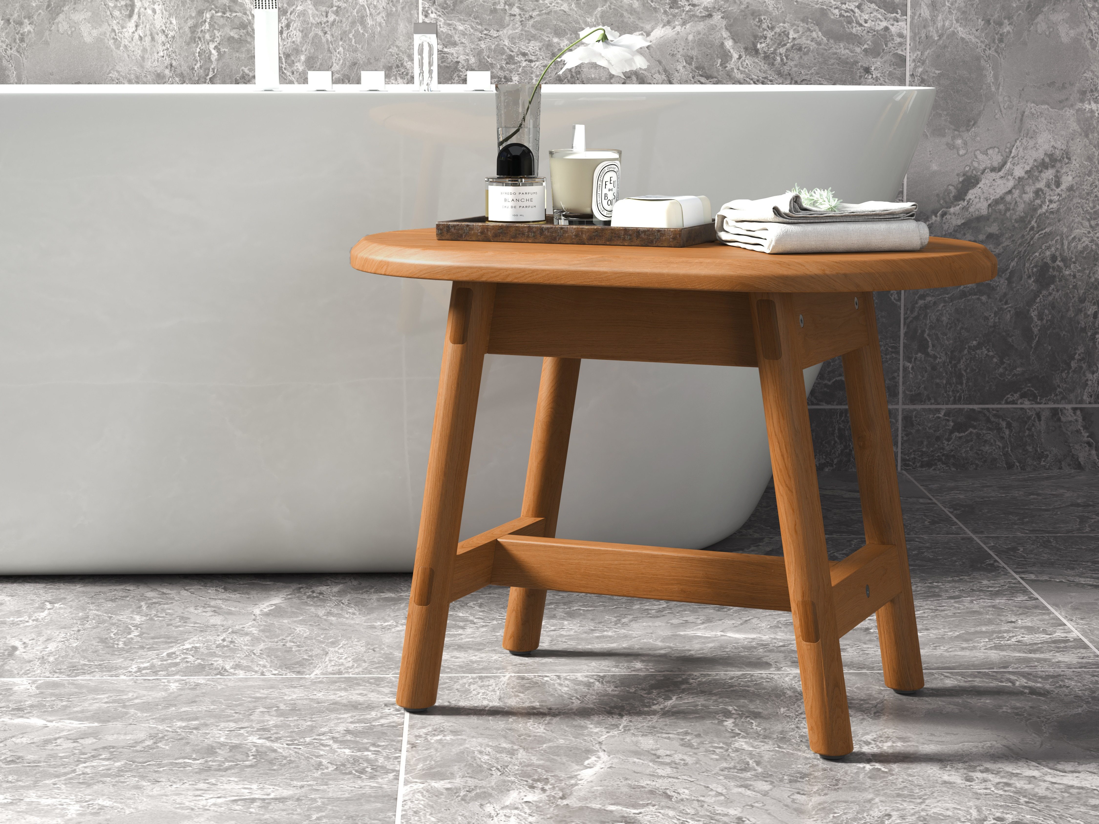 Destiny Badhocker SPA & LIVING, oval 65x42x46,5 cm, Teak