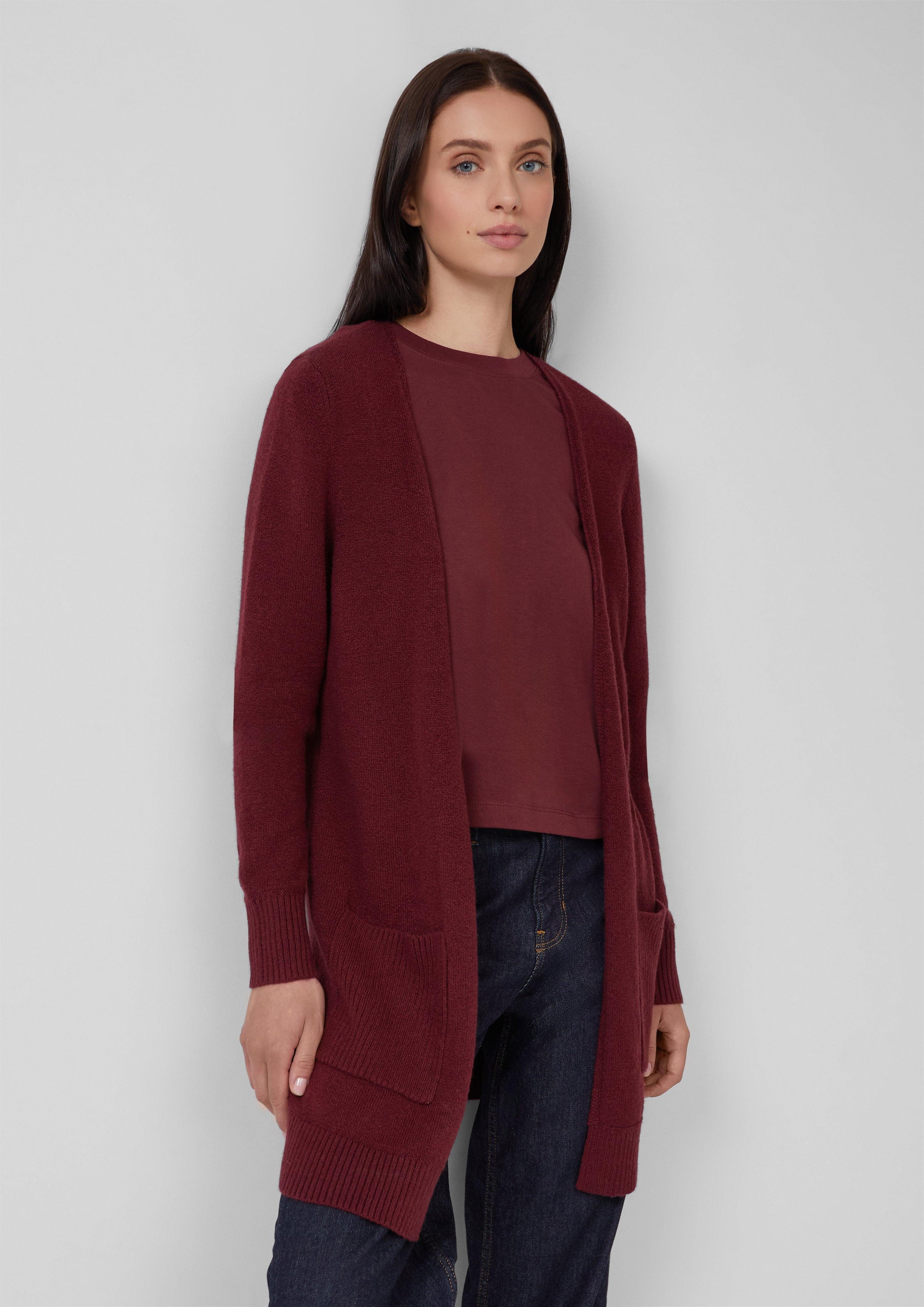 s.Oliver Strickjacke Weiche Strickjacke mit aufgesetzten günstig online kaufen