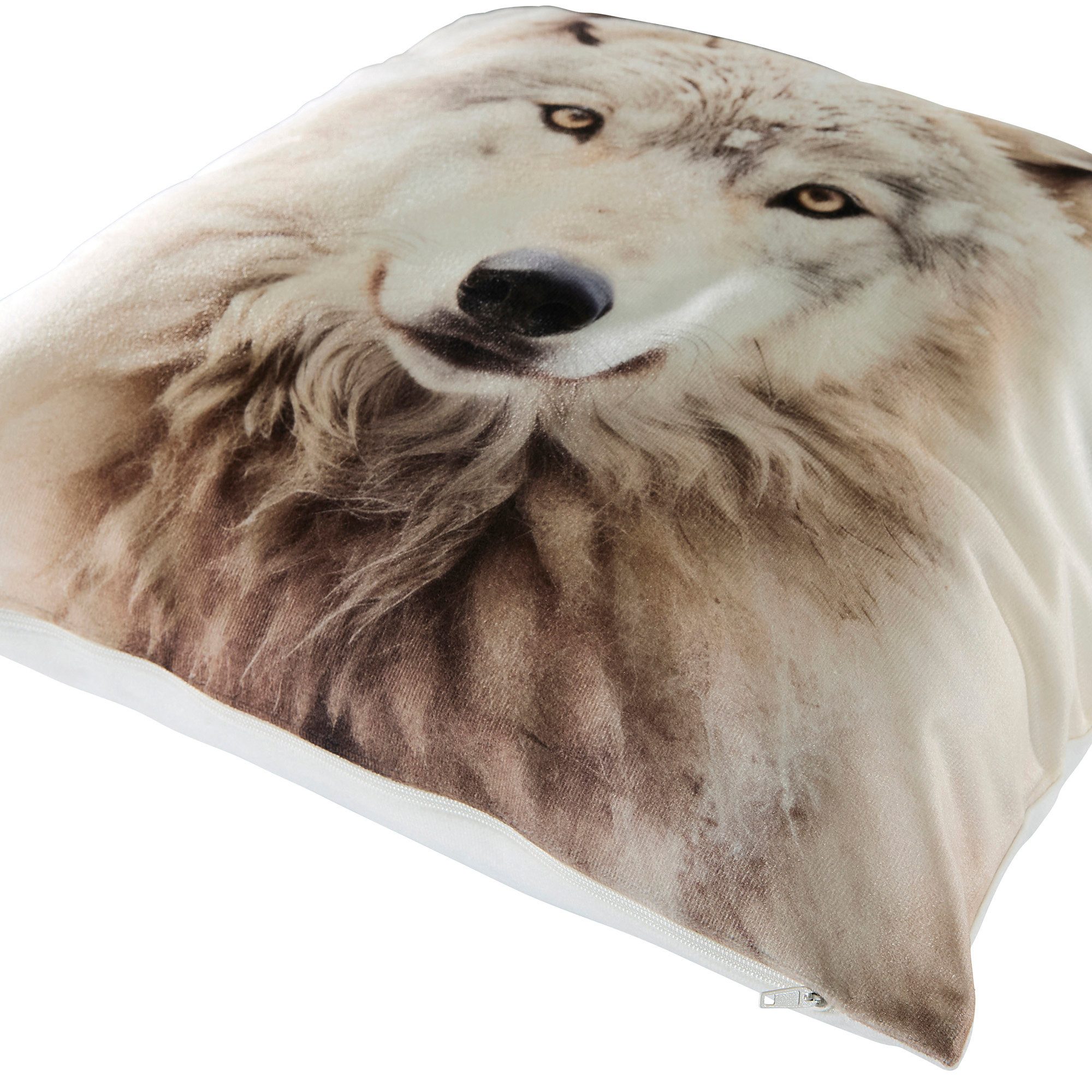 REDBEST Kissenbezug Kissenhülle "Wolf", Nicky-Velours Motiv günstig online kaufen