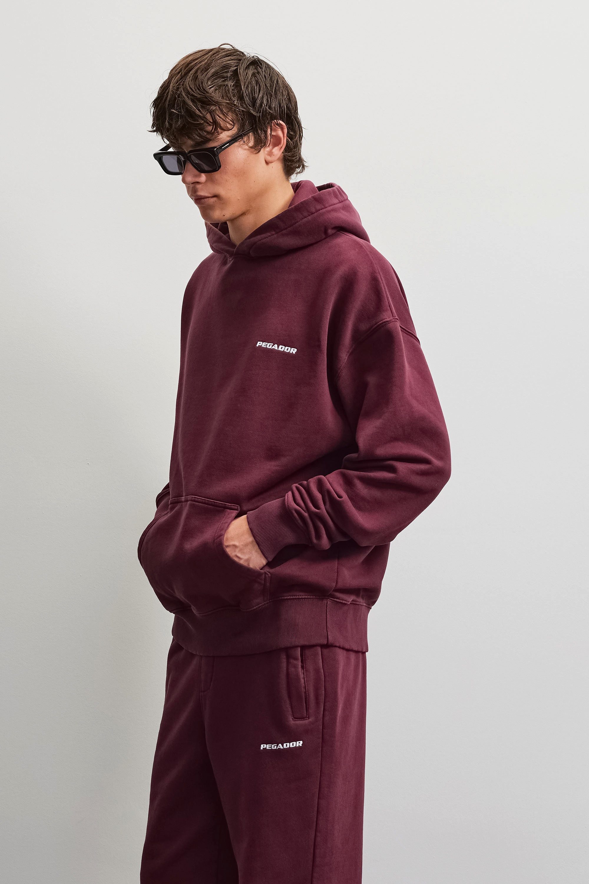 PEGADOR Kapuzensweatshirt Logo Oversized Hoodie Baumwollmischung, oversize – Bild 2 von 5