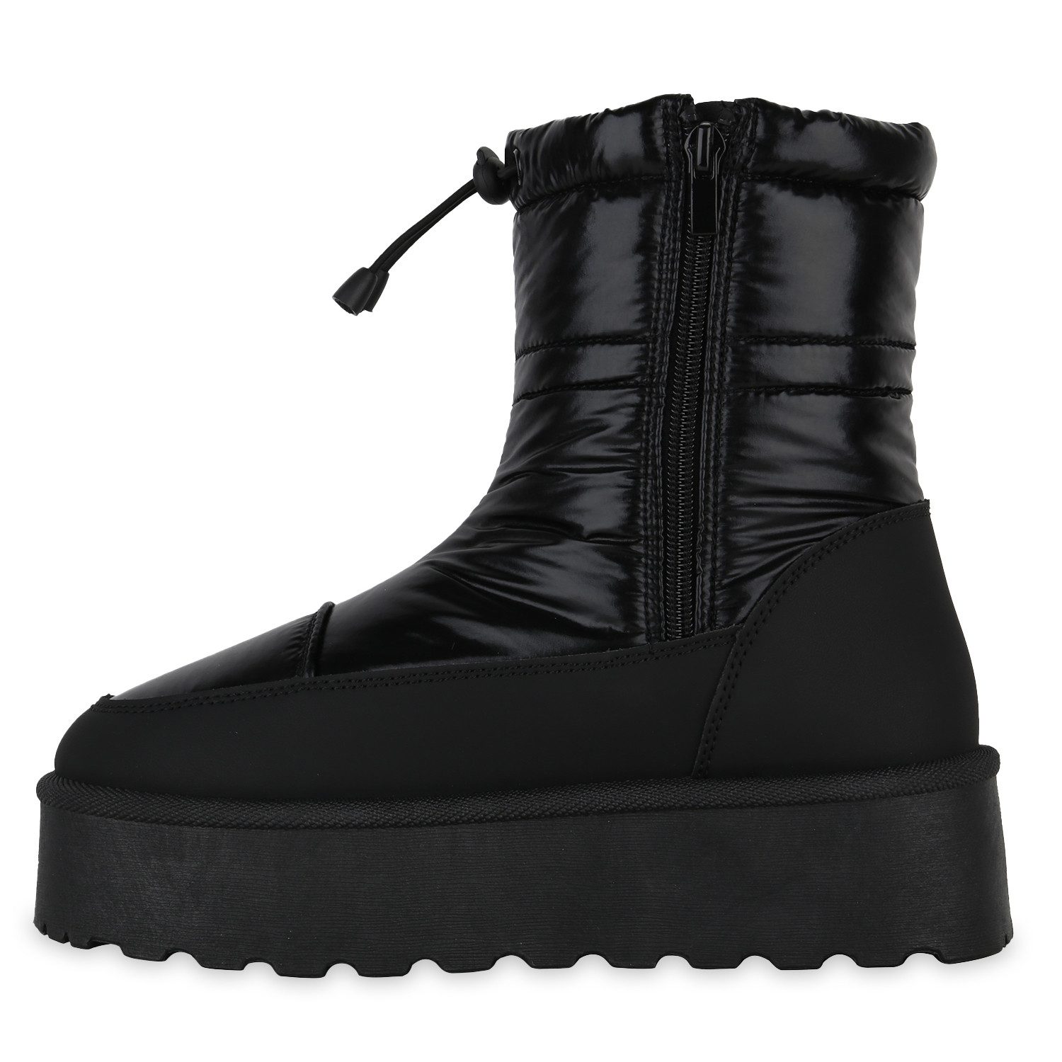 VAN HILL 841496 Winterstiefelette Damen Warm Gefütterte Winter Boots Stiefeletten Bequeme