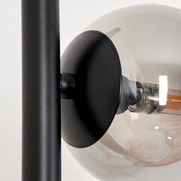 hofstein Stehlampe Stehlampe aus Metall/Glas in Schwarz/Rauchfarben, ohne Leuchtmittel, Standlampe im Retro-Design aus Glas, 6 x G9, ohne Leuchtmittel
