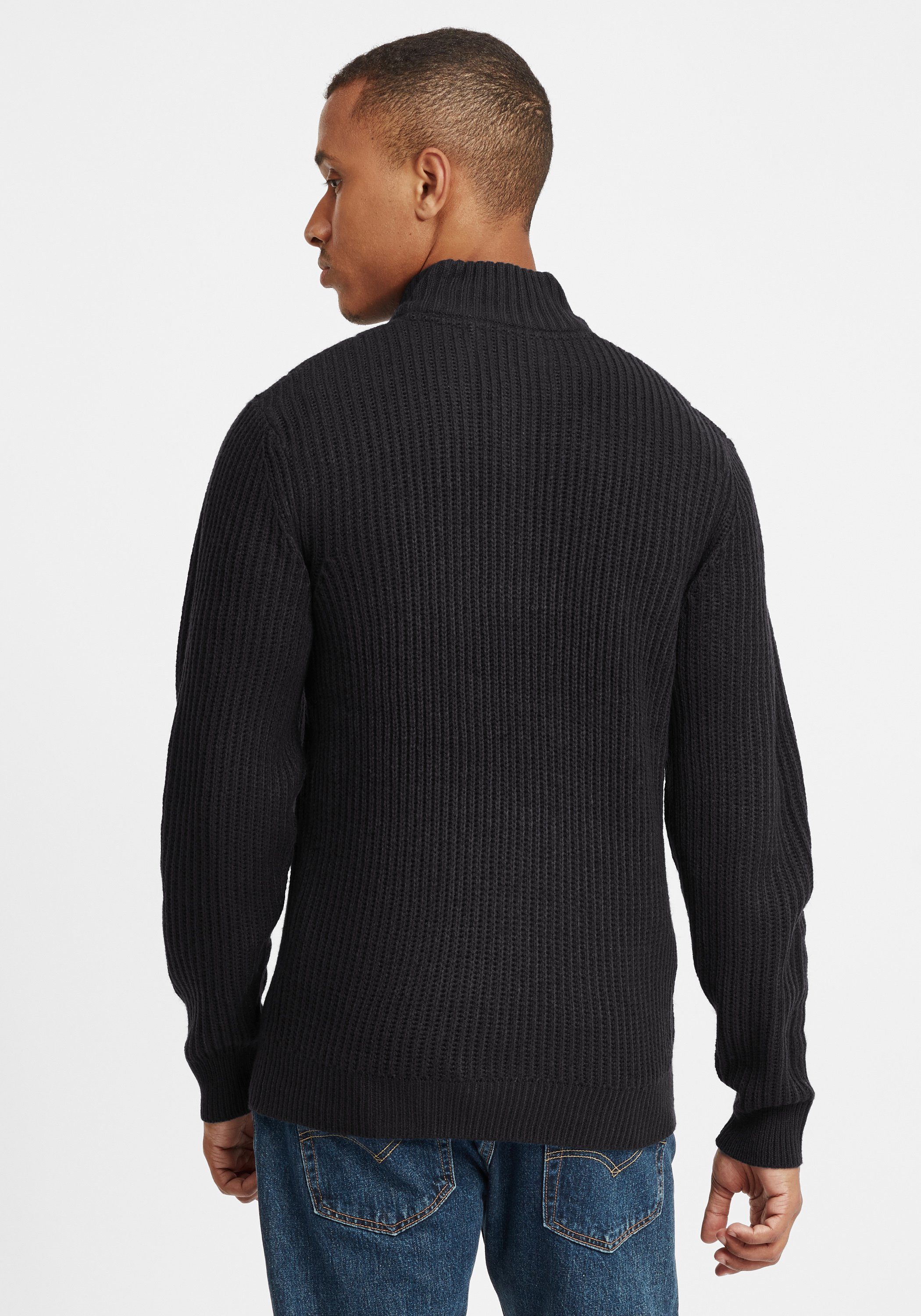 Blend Troyer BHOstuta Grobstrick-Troyer mit Stehkragen