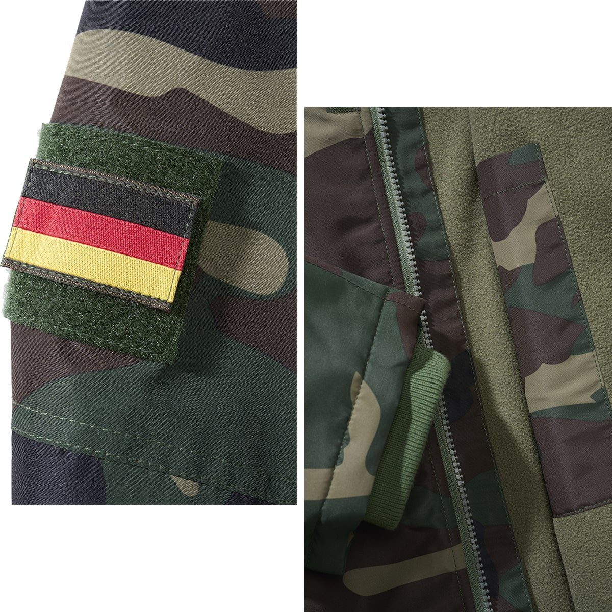 BWuM Windbreaker BWuM Tactical Windbreaker Zipper Fleece + Patch & Flaggen günstig online kaufen