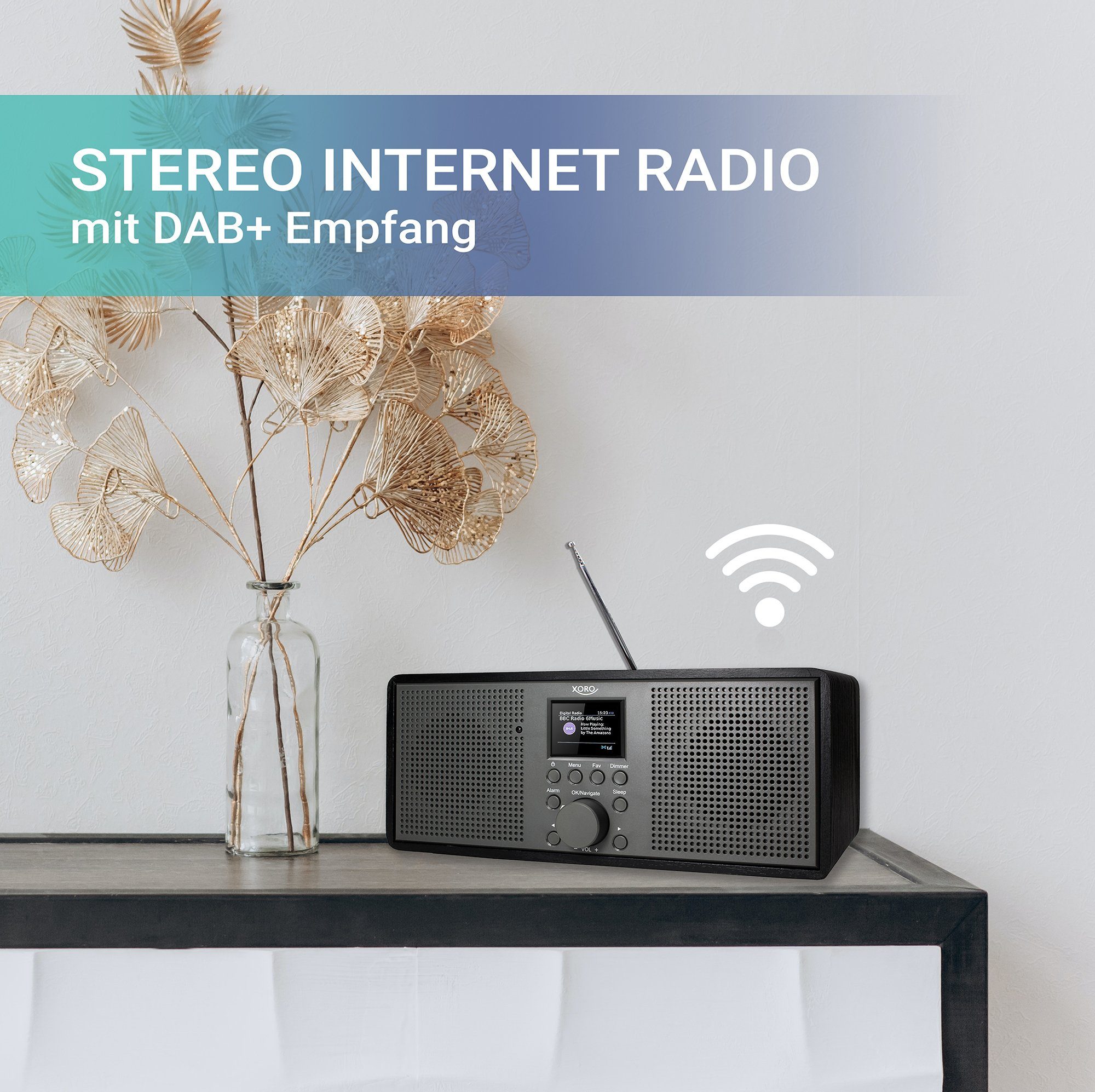 mit Spotify IR 700 Connect Internet-Radio DAB+ XORO Xoro WLAN-Stereo-Internetradio DAB