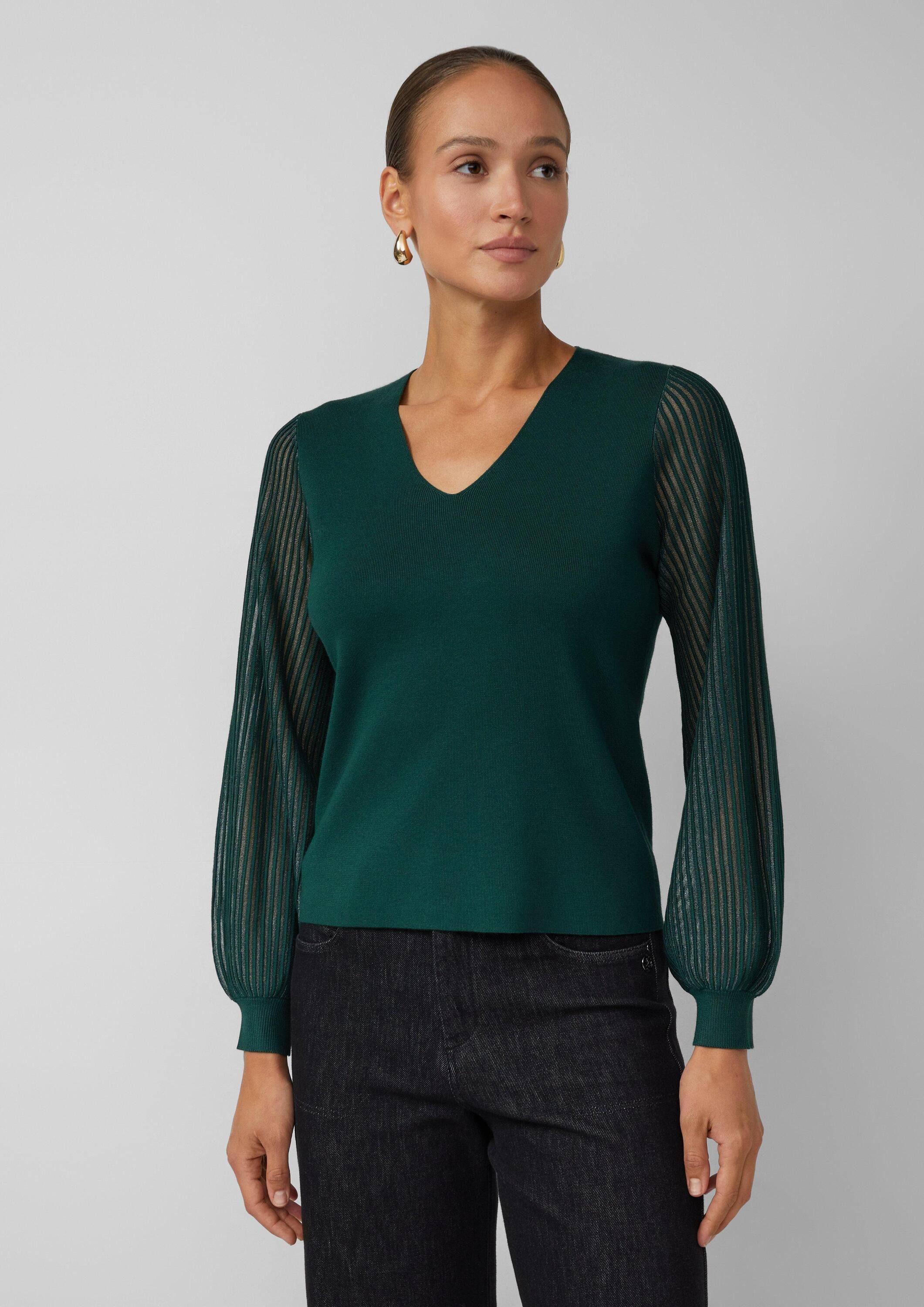 s.Oliver Longpullover Strickpullover Feinstrick-Pullover aus Viskosemix mit günstig online kaufen