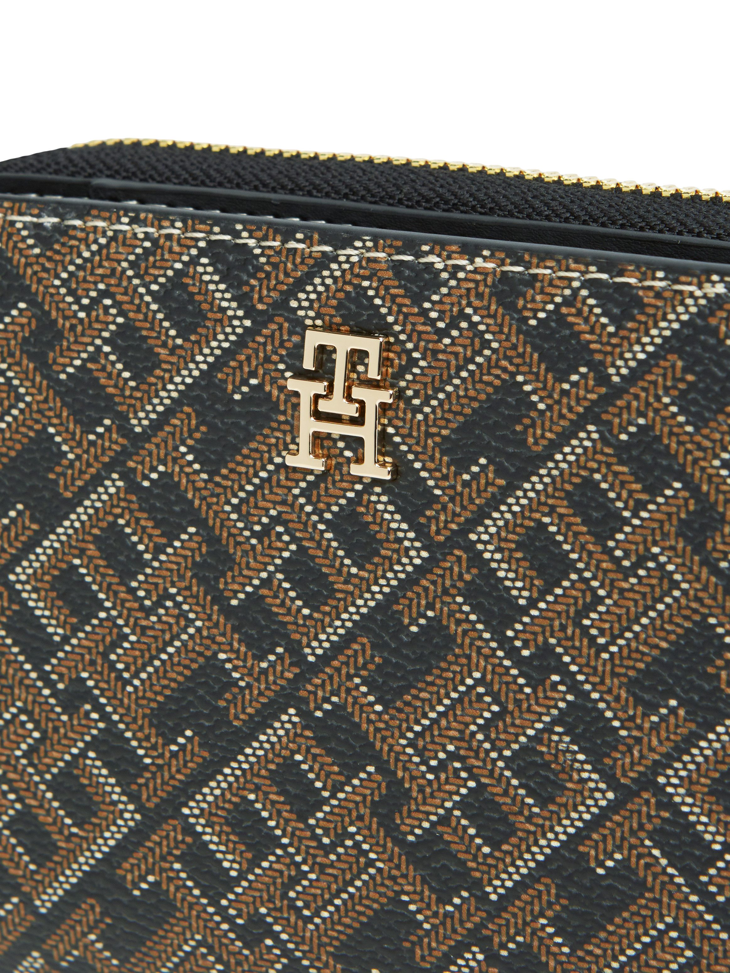 Tommy Hilfiger Geldbörse TH ICON MED ZA W/FLAP MONO PRINT, Damen Portemonnaie, Geldbeutel mit farbigen TH-Logoprint – Bild 4 von 4