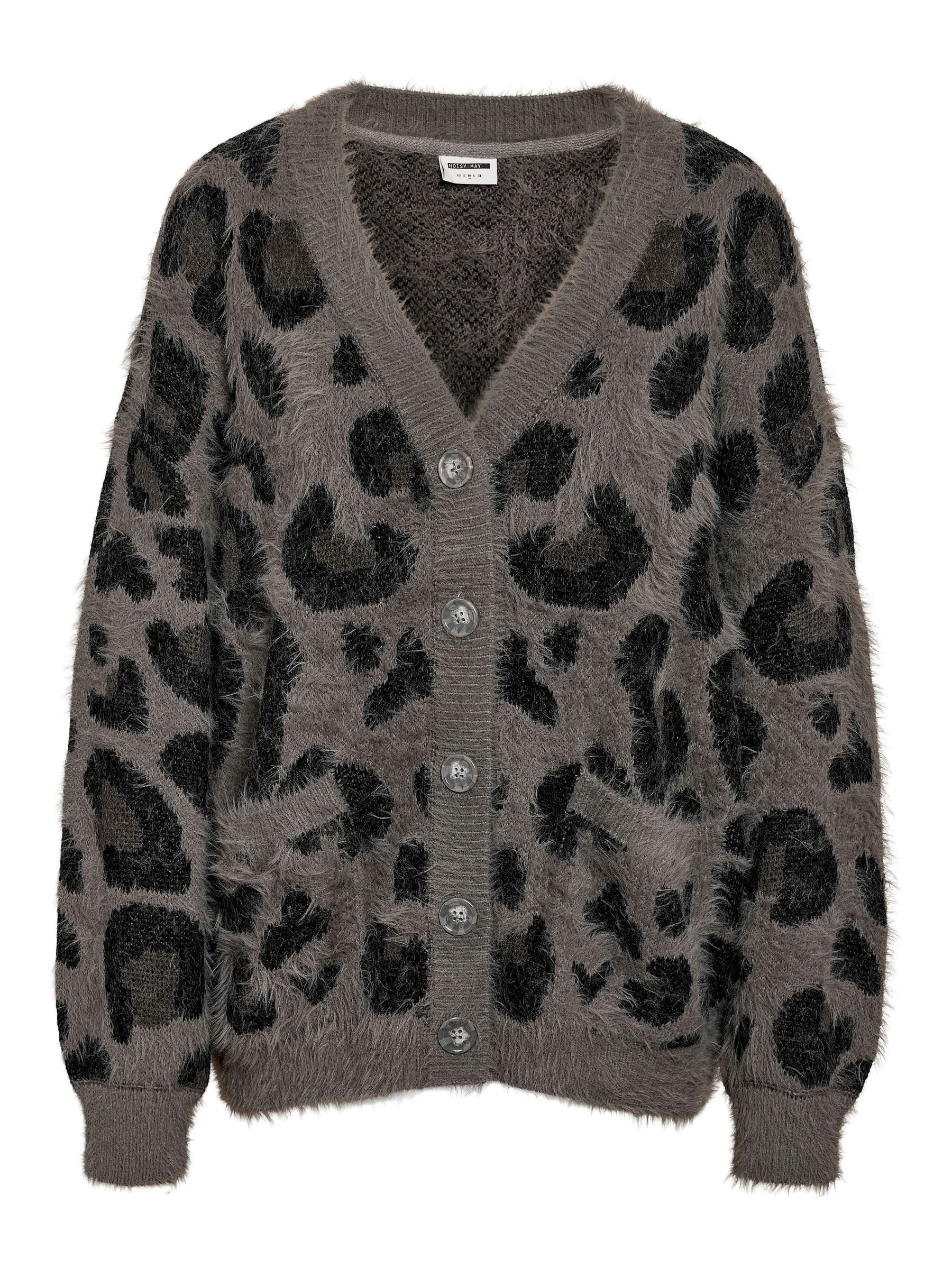 Noisy may Cardigan Weicher Griff und trendiger Print (1-tlg) NMFLYNN L/S V- günstig online kaufen