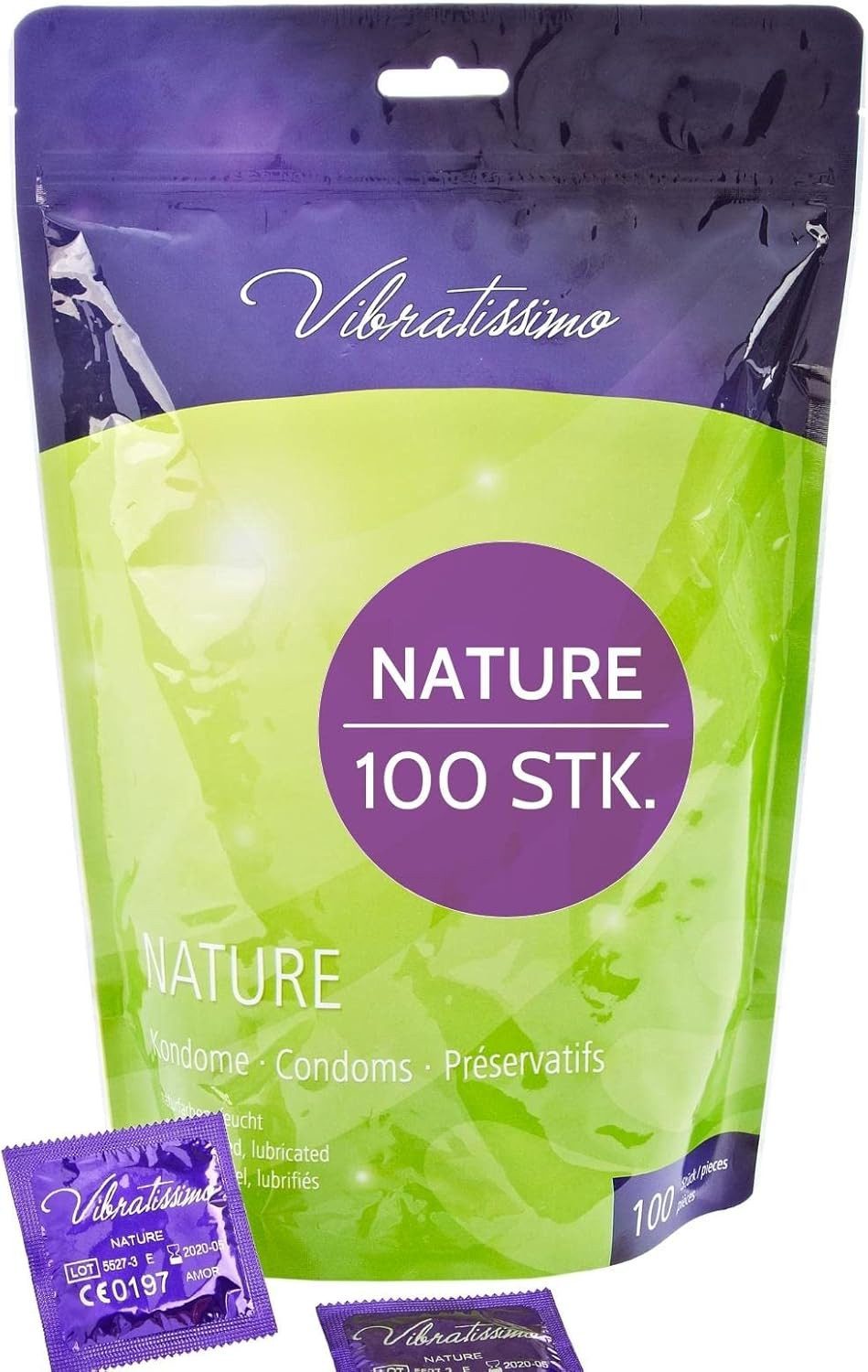 Vibratissimo Kondome Premium Nature, Color, Mix, verschiedene Aromen, Farben, Strukturen